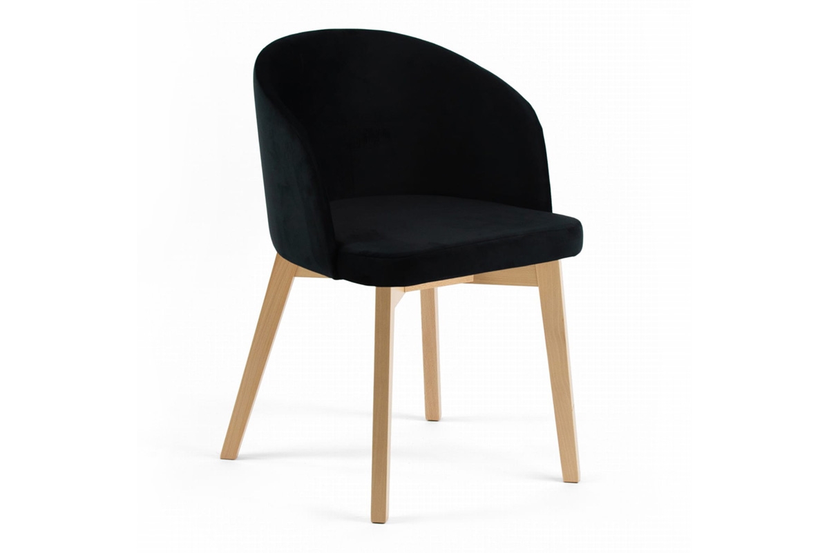 Krzesło tapicerowane Nerevio z drewnianymi nogami Krzesło tapicerowane Nerevio z drewnianymi nogami