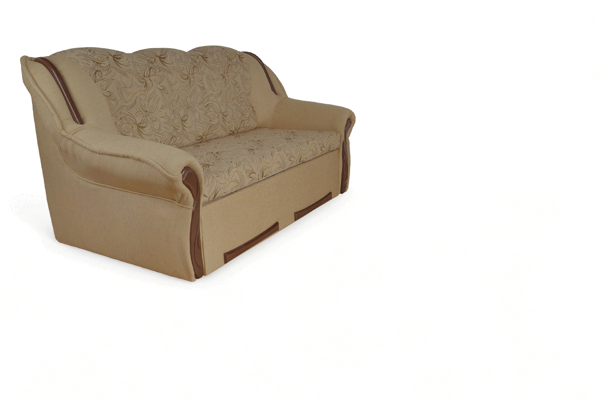 Sofa rozkładana do salonu Walker III - szara tkanina wzór Luna / wenge Zdjęcie podglądowe 