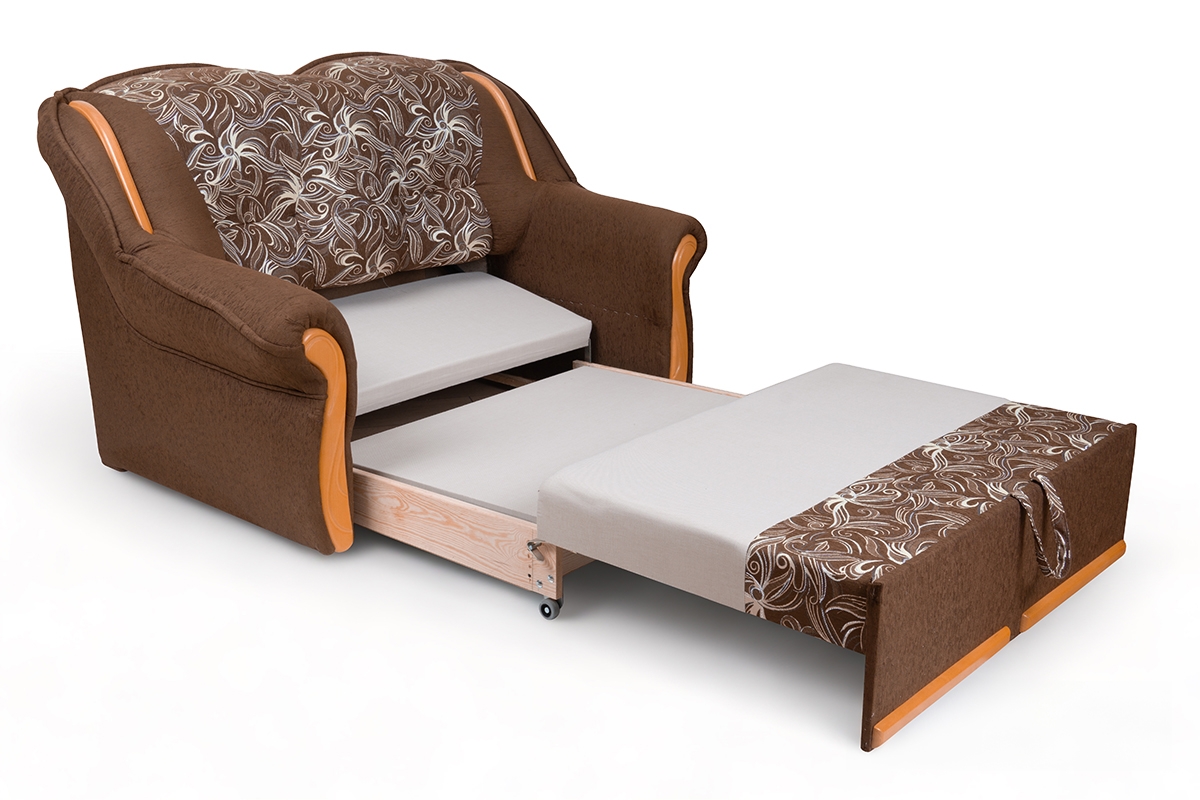 Sofa rozkładana do salonu Walker II - szara tkanina wzór Luna / wenge Zdjęcie podglądowe 