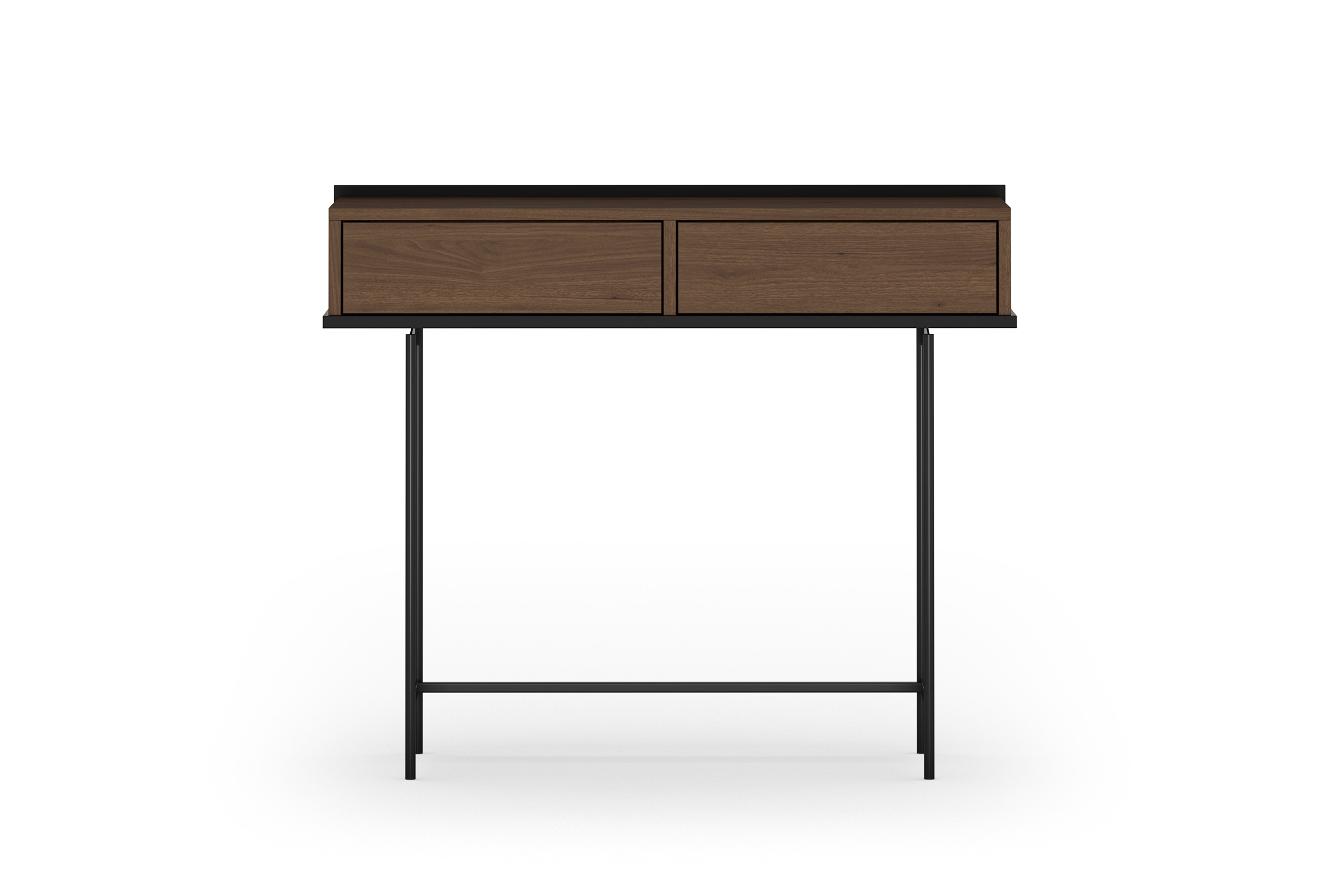 Konsola Zenar 100 cm z szufladami - orzech elegant / czarny - Wyprzedaż ekspozycji
