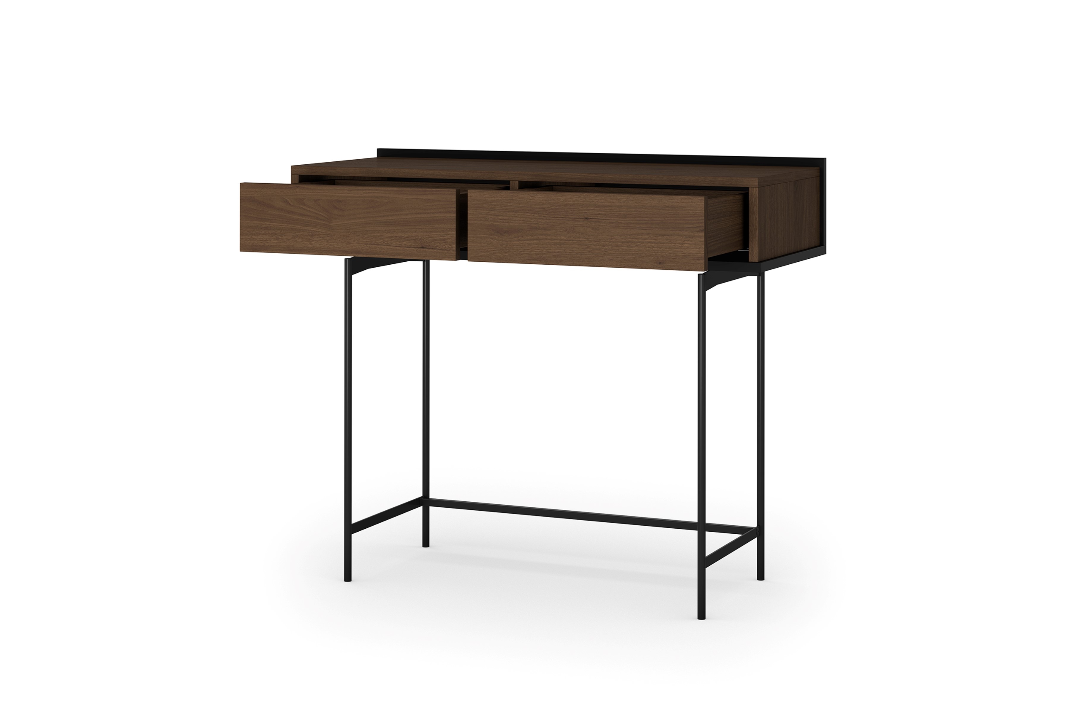 Konsola Zenar 100 cm z szufladami - orzech elegant / czarny - Wyprzedaż ekspozycji