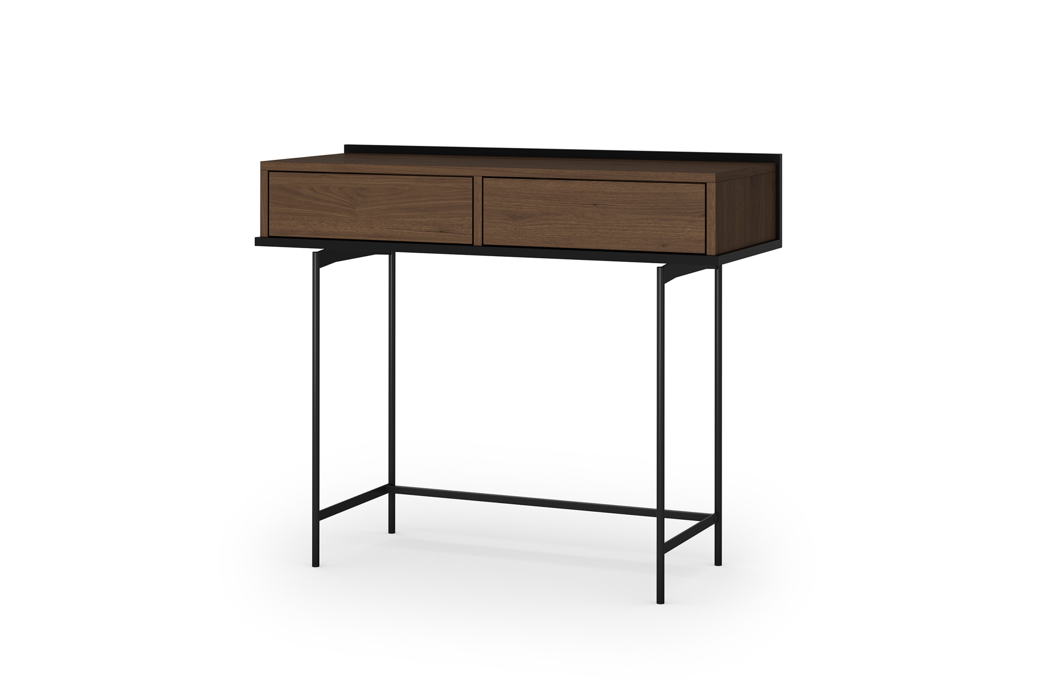 Konsola Zenar 100 cm z szufladami - orzech elegant / czarny - Wyprzedaż ekspozycji