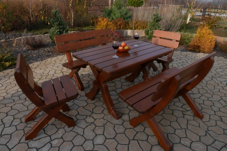 Krzesło ogrodowe Excelent - cyprys komplet mebli drewnianych ogrodowy