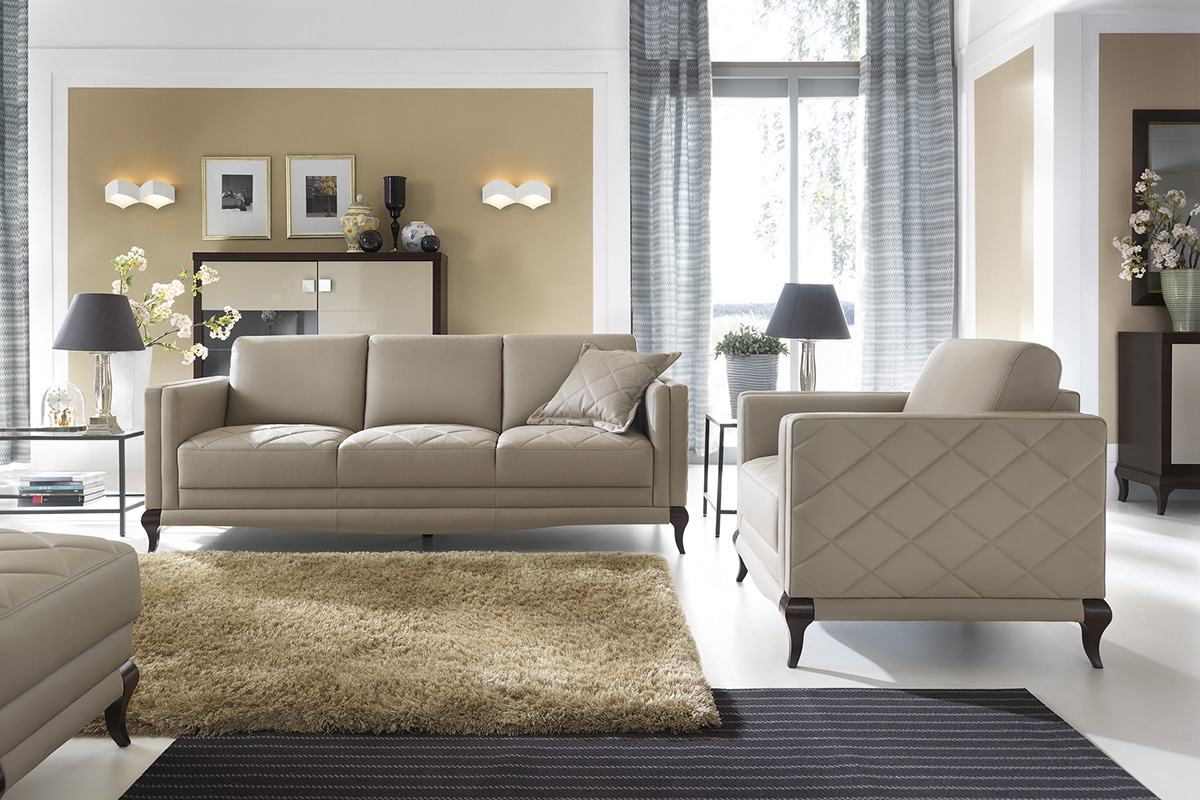 Sofa z funkcją spania Laviano 3F zestaw mebli skóra