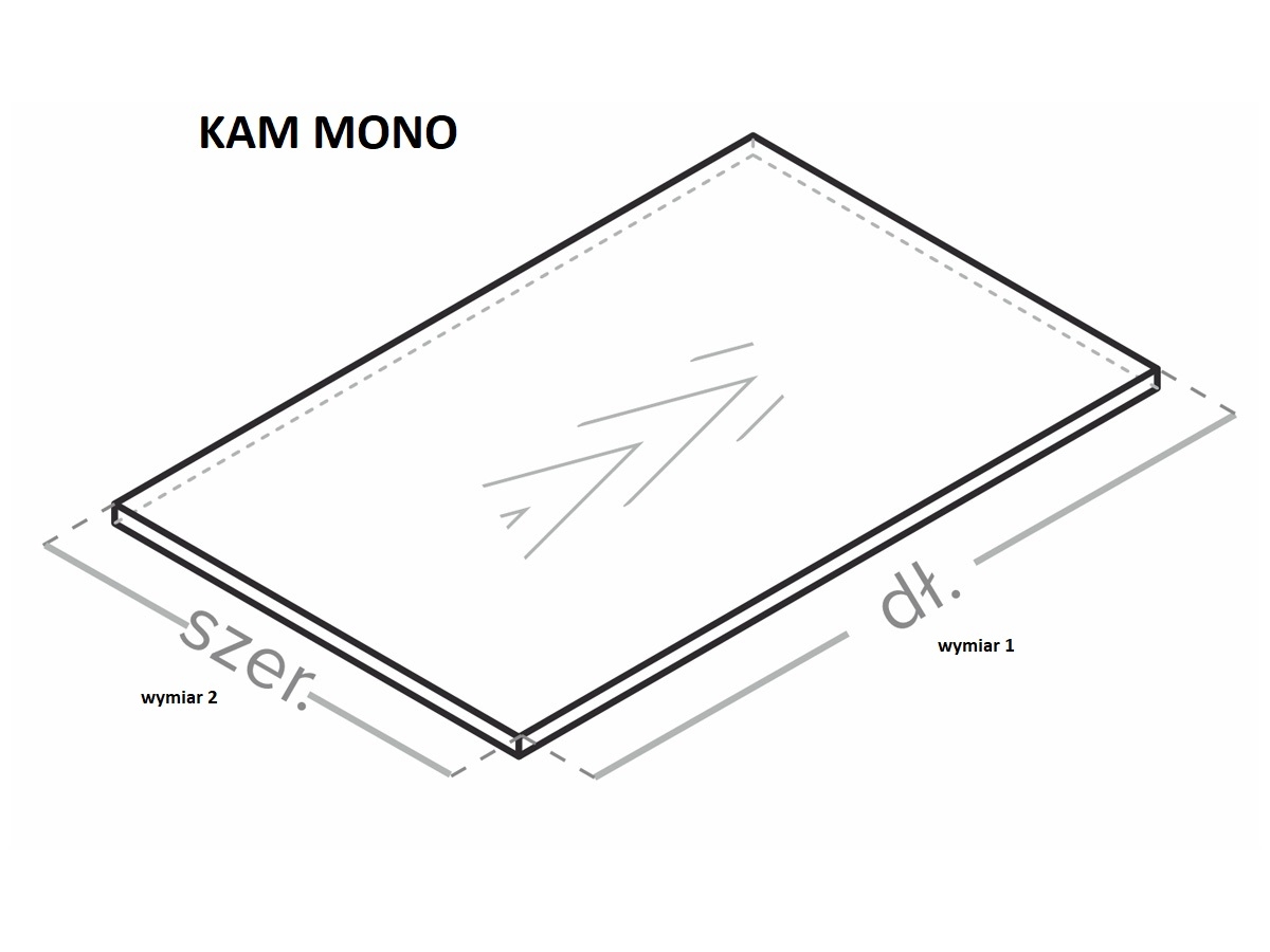 KAMMONO formatka z płyty pogrubionej P2 - gr. 36mm Formatka na wymiar dla kuchni KAM Mono