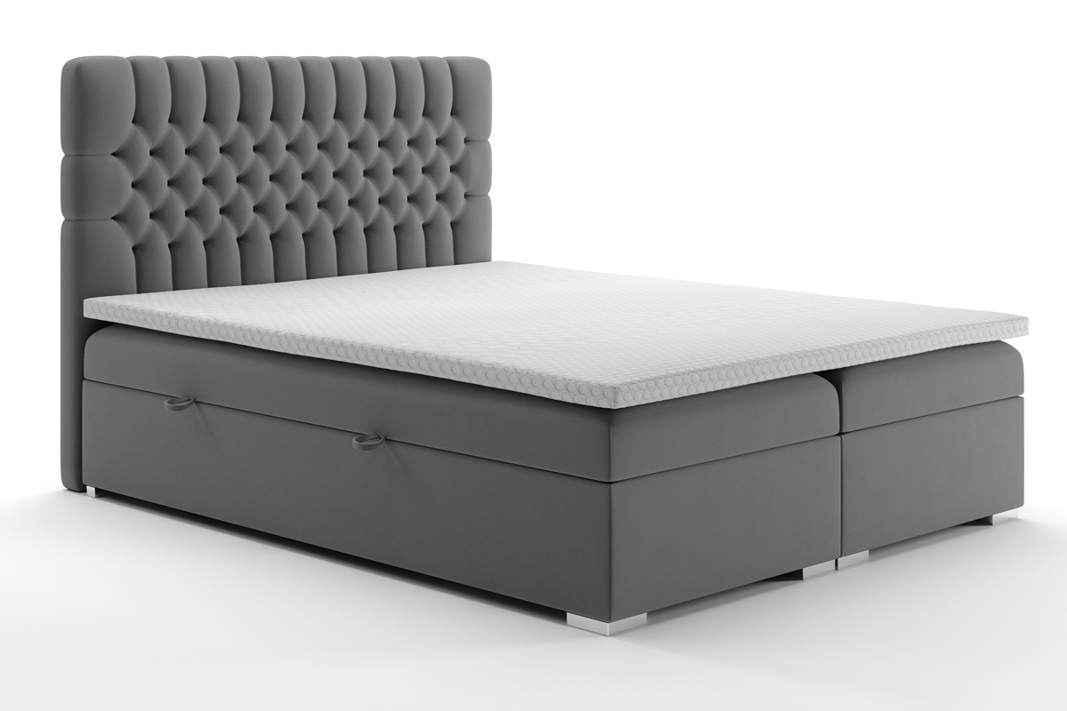 Łóżko kontynentalne z pojemnikami Gaja 160x200 łóżko z materacem 