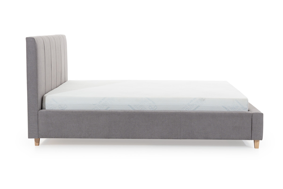 Tapicerowane łóżko sypialniane Mindoria - 160x200 łóżko sypialniane 160x200 z tapicerowanymi bokami 
