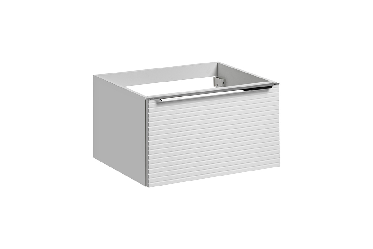 Zestaw mebli łazienkowych Leonardo White IV - Biały / Dąb Sherman szafka pod umywalkę z szufladą 