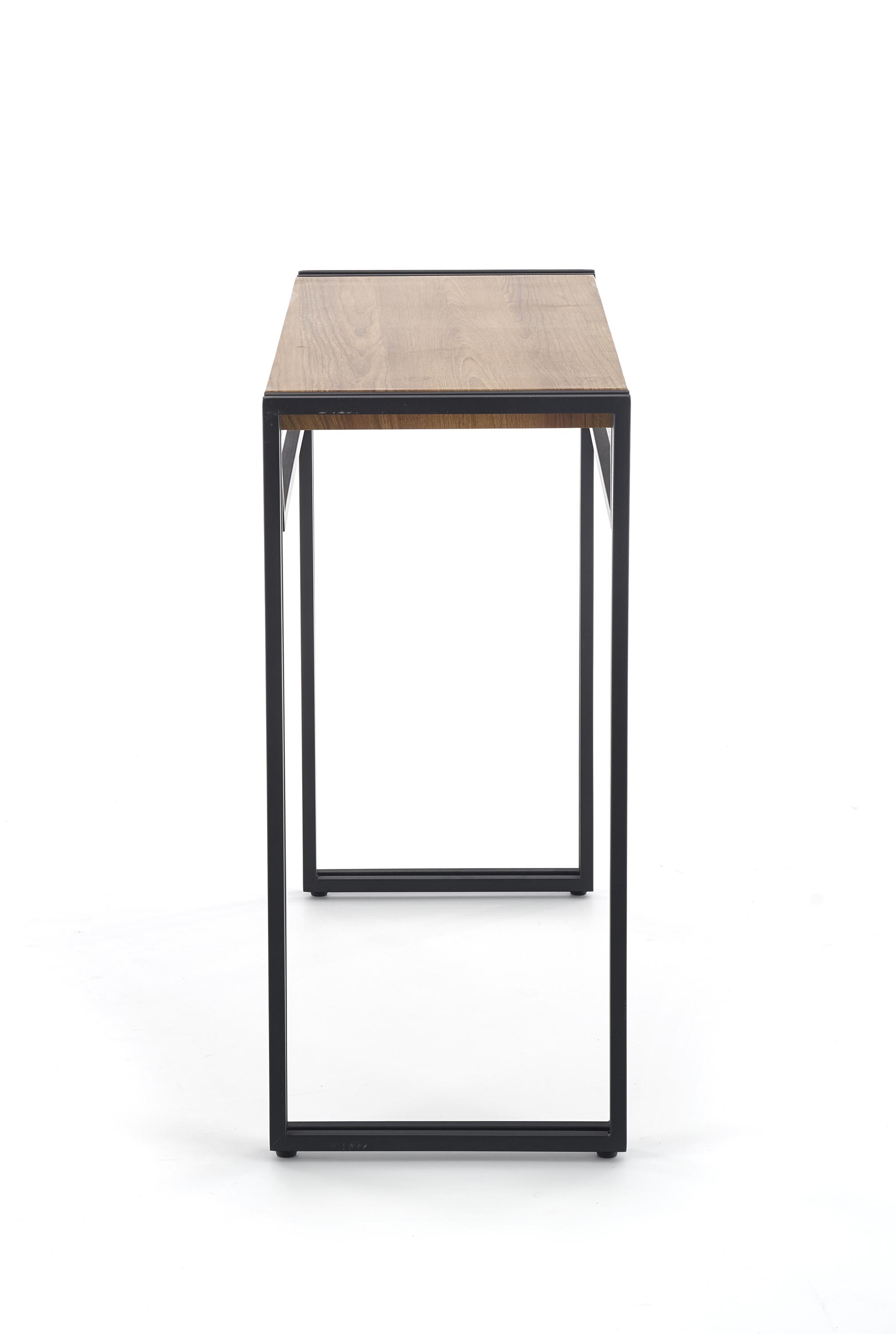 Industrialne biurko Bolivar KN1 na metalowych nogach 90 cm - dąb złoty / czarny podręczne biurko