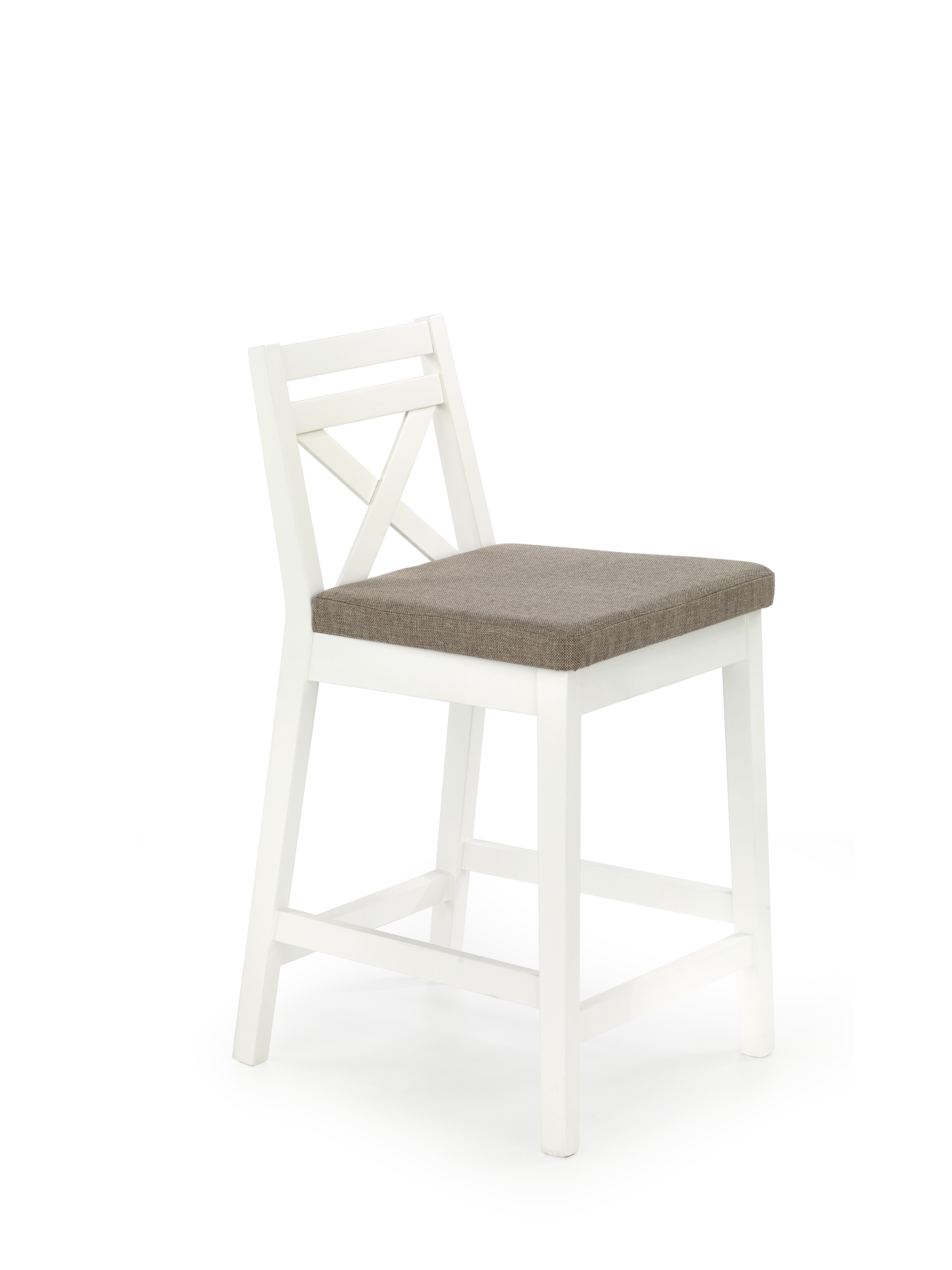 BORYS LOW krzesło barowe niskie biały / tap. Inari 23 borys low krzesło barowe niskie biały / tap. inari 23