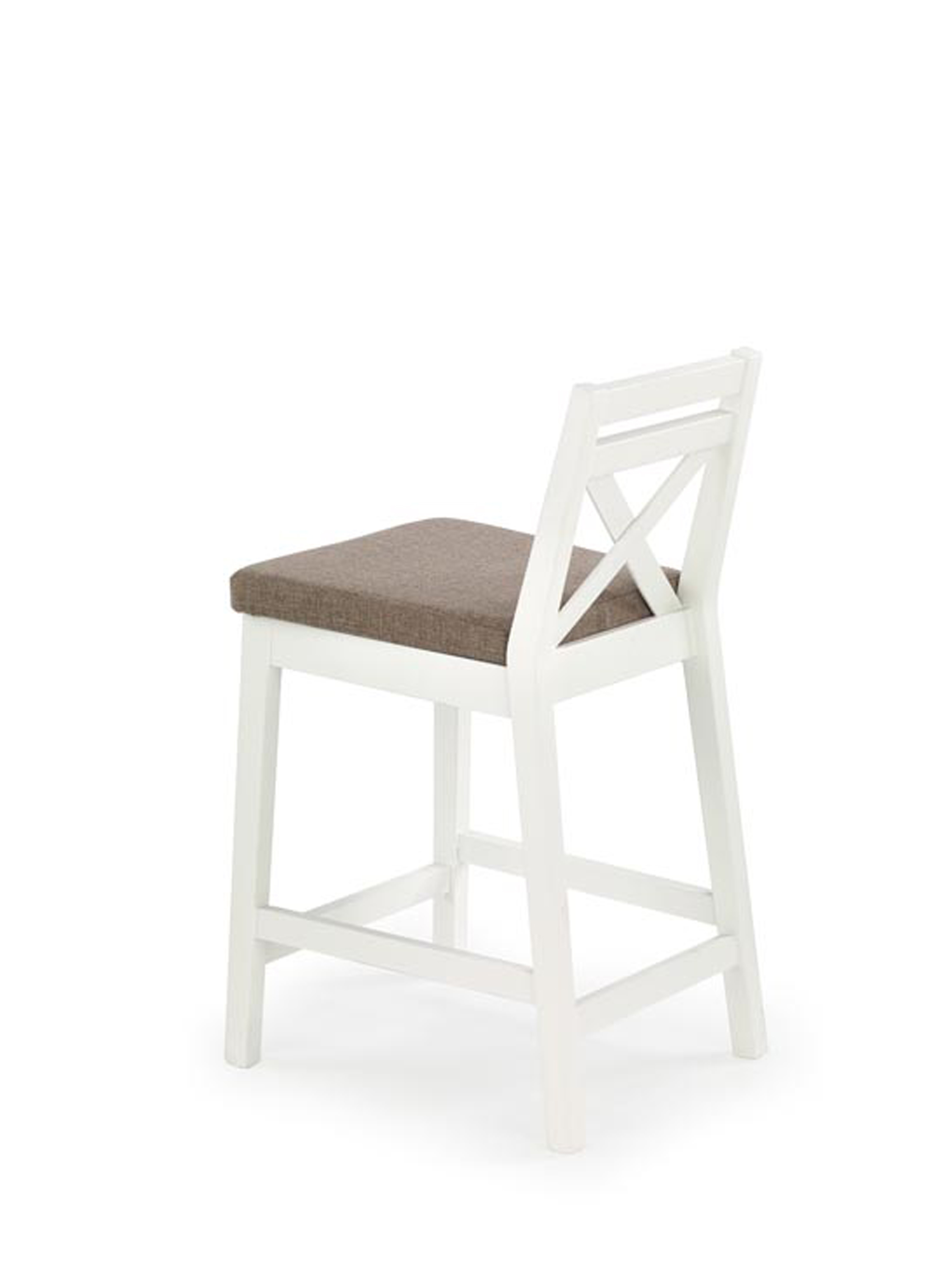 BORYS LOW krzesło barowe niskie biały / tap. Inari 23 borys low krzesło barowe niskie biały / tap. inari 23