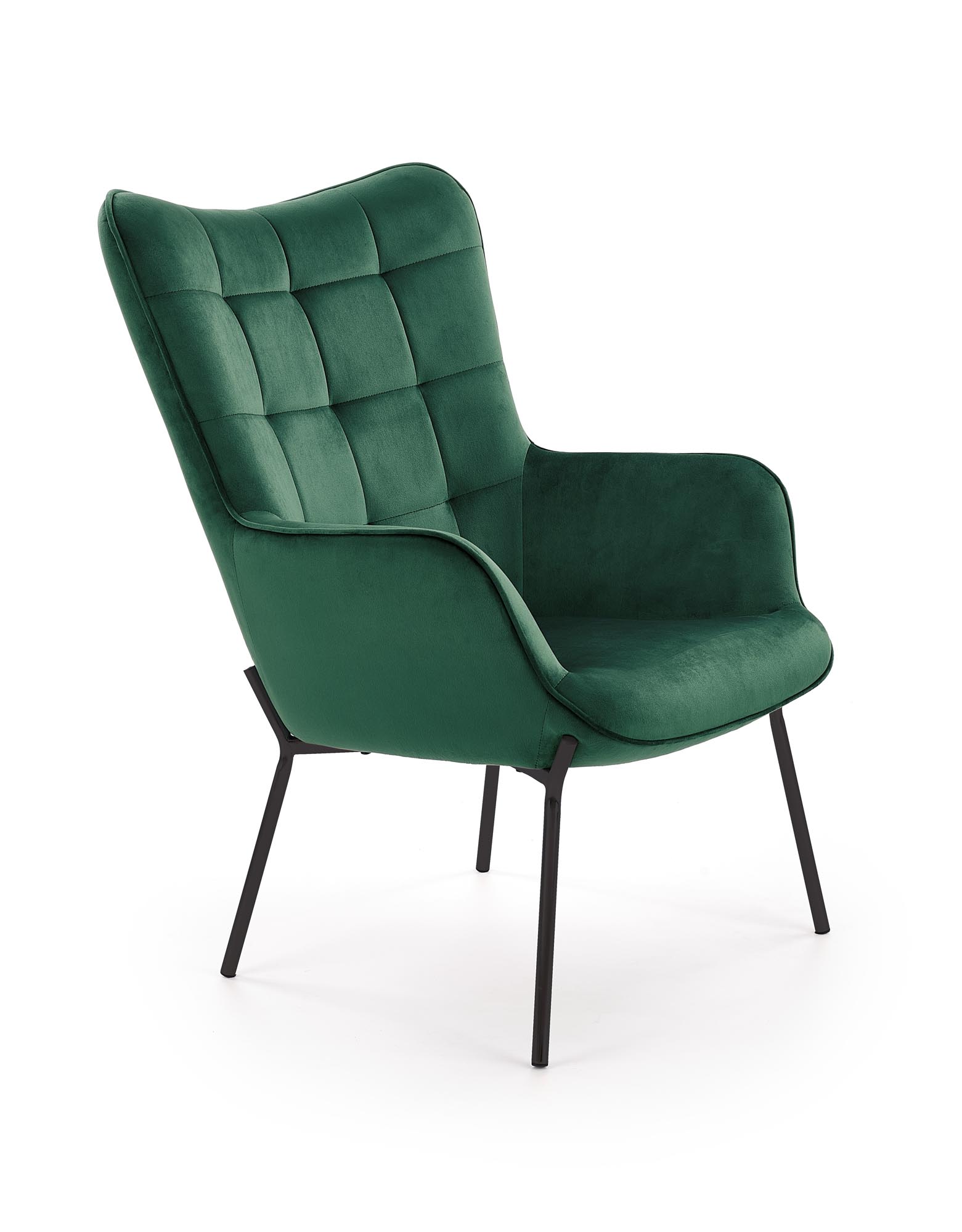 CASTEL fotel wypoczynkowy czarny / ciemny zielony castel fotel wypoczynkowy czarny / ciemny zielony