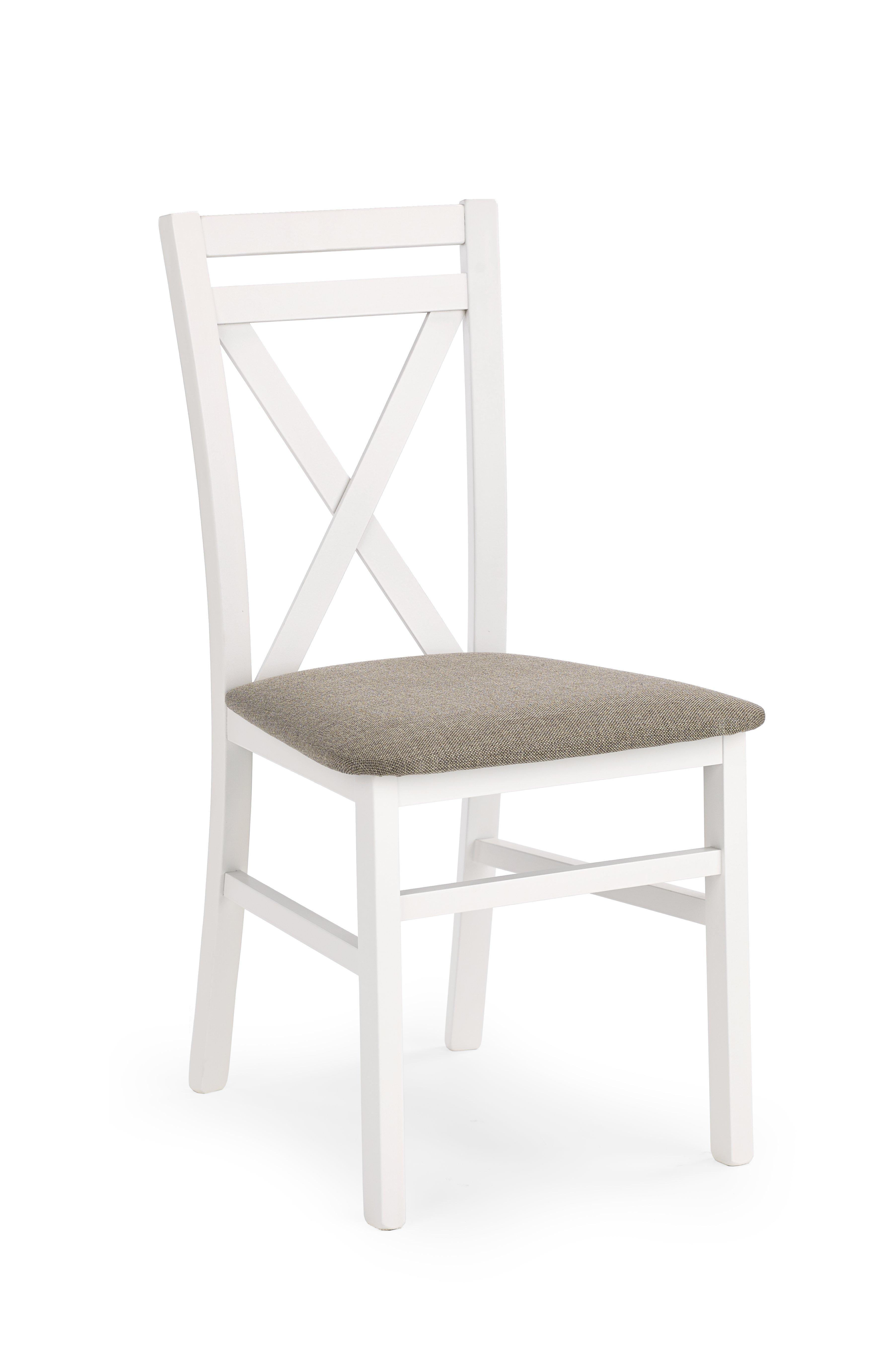 Krzesło do jadalni Dariusz białe/tap. Inari 23 krzesło halmar 