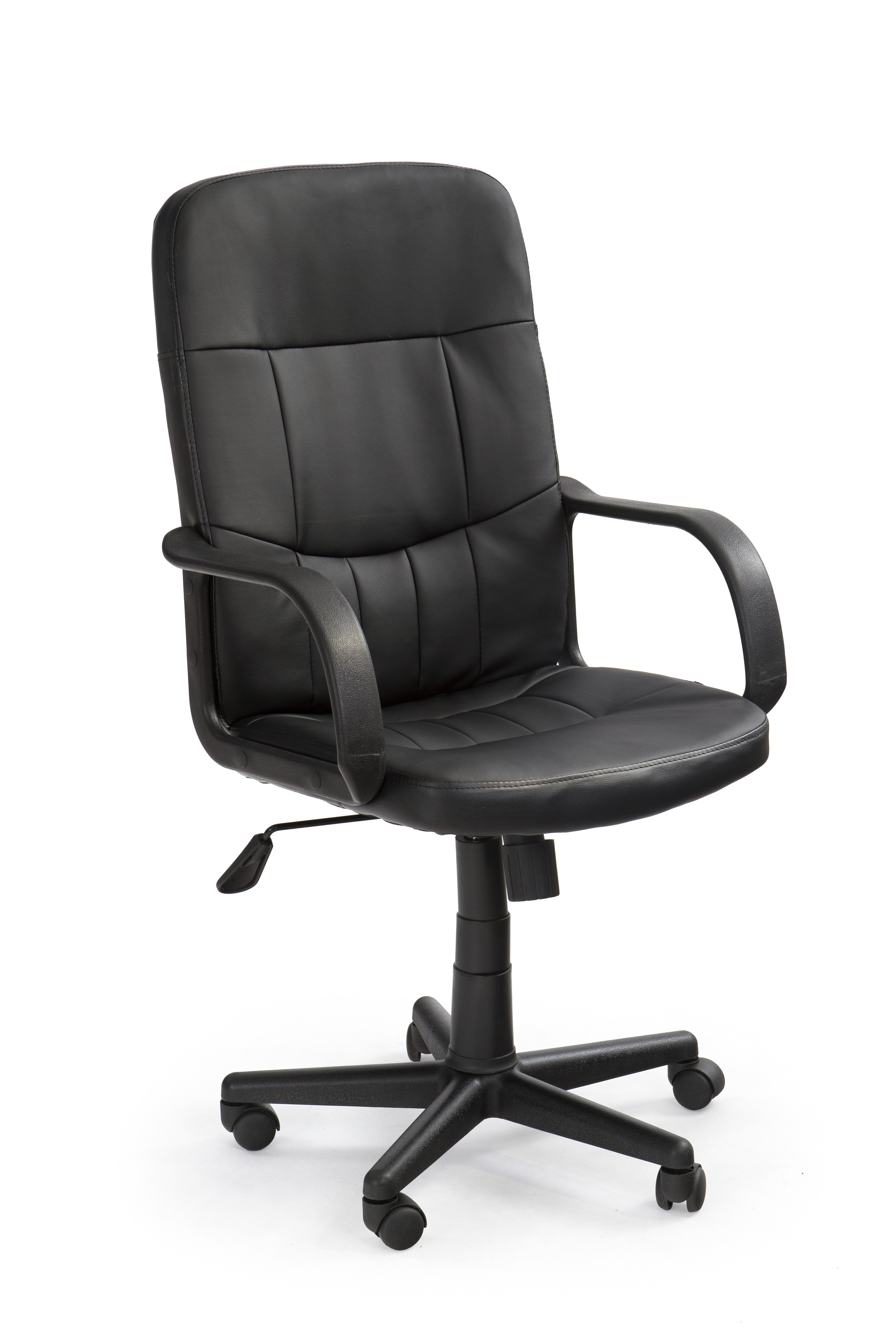 Fotel biurowy Denzel z podłokietnikami - czarny denzel fotel pracowniczy czarny