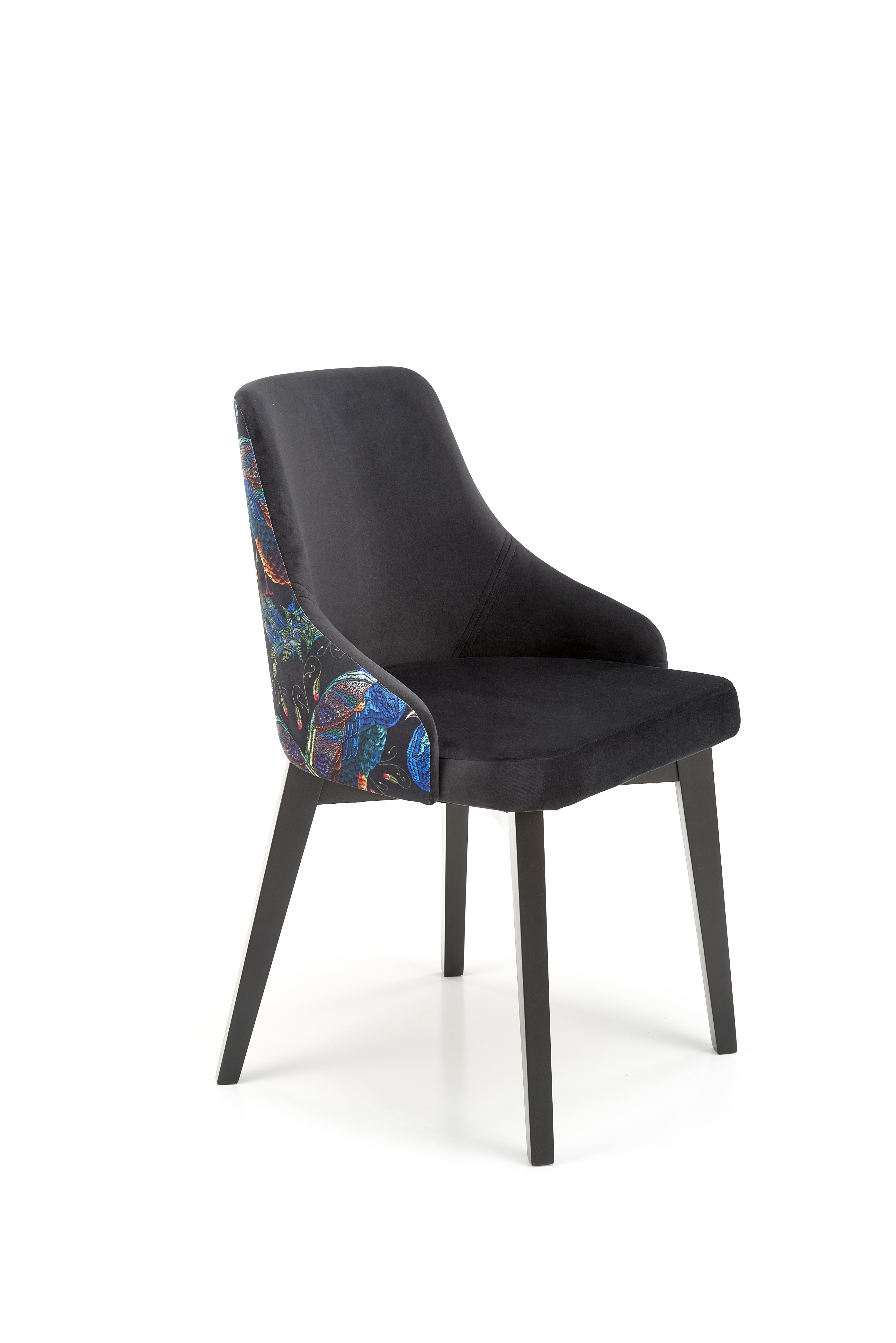 Krzesło tapicerowane Endo - czarny endo krzesło czarny / tap: bluvel 19 (czarny) (1p=1szt)