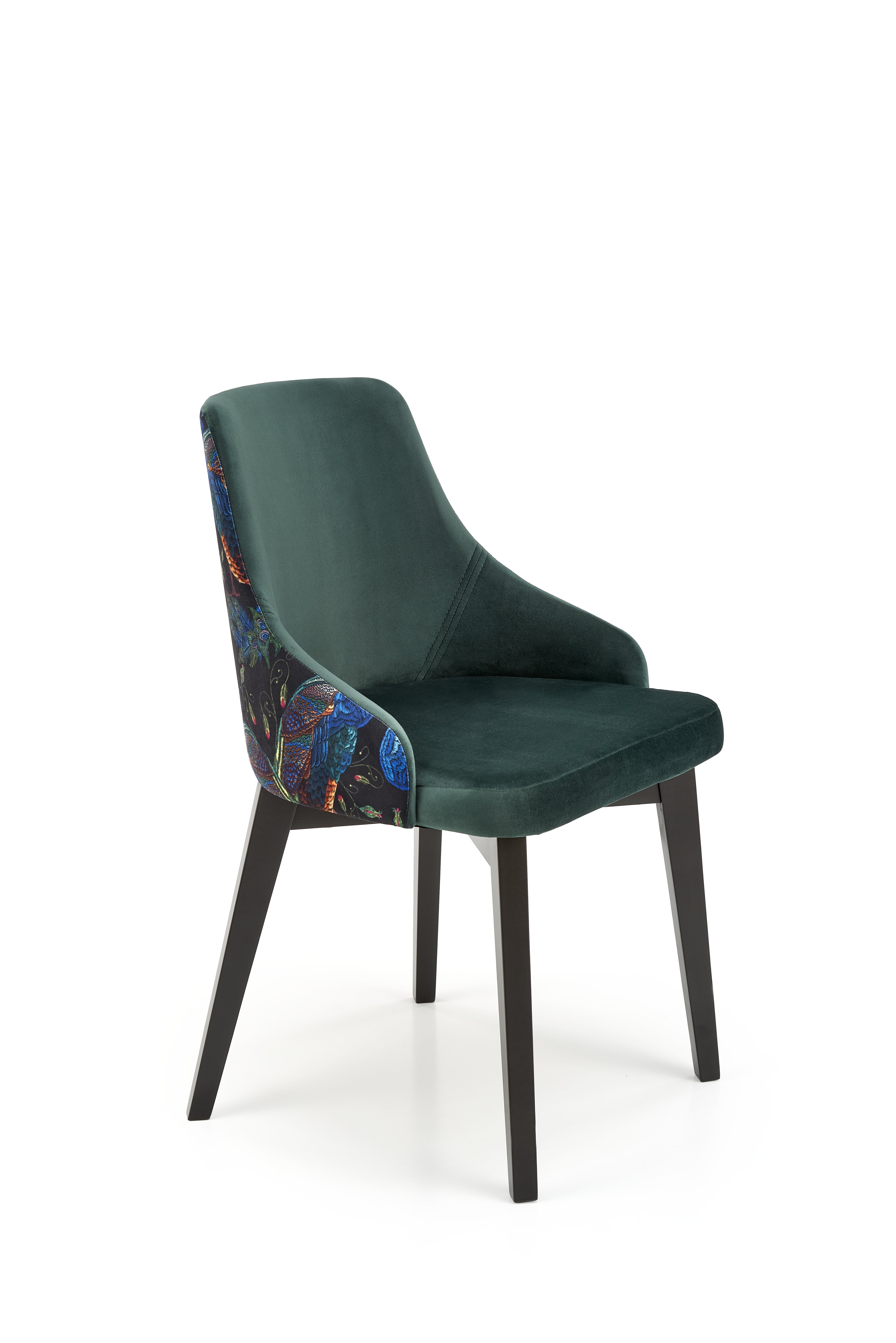 Krzesło tapicerowane Endo - czarny / ciemny zielony endo krzesło czarny / tap: bluvel 78 (c. zielony) (1p=1szt)