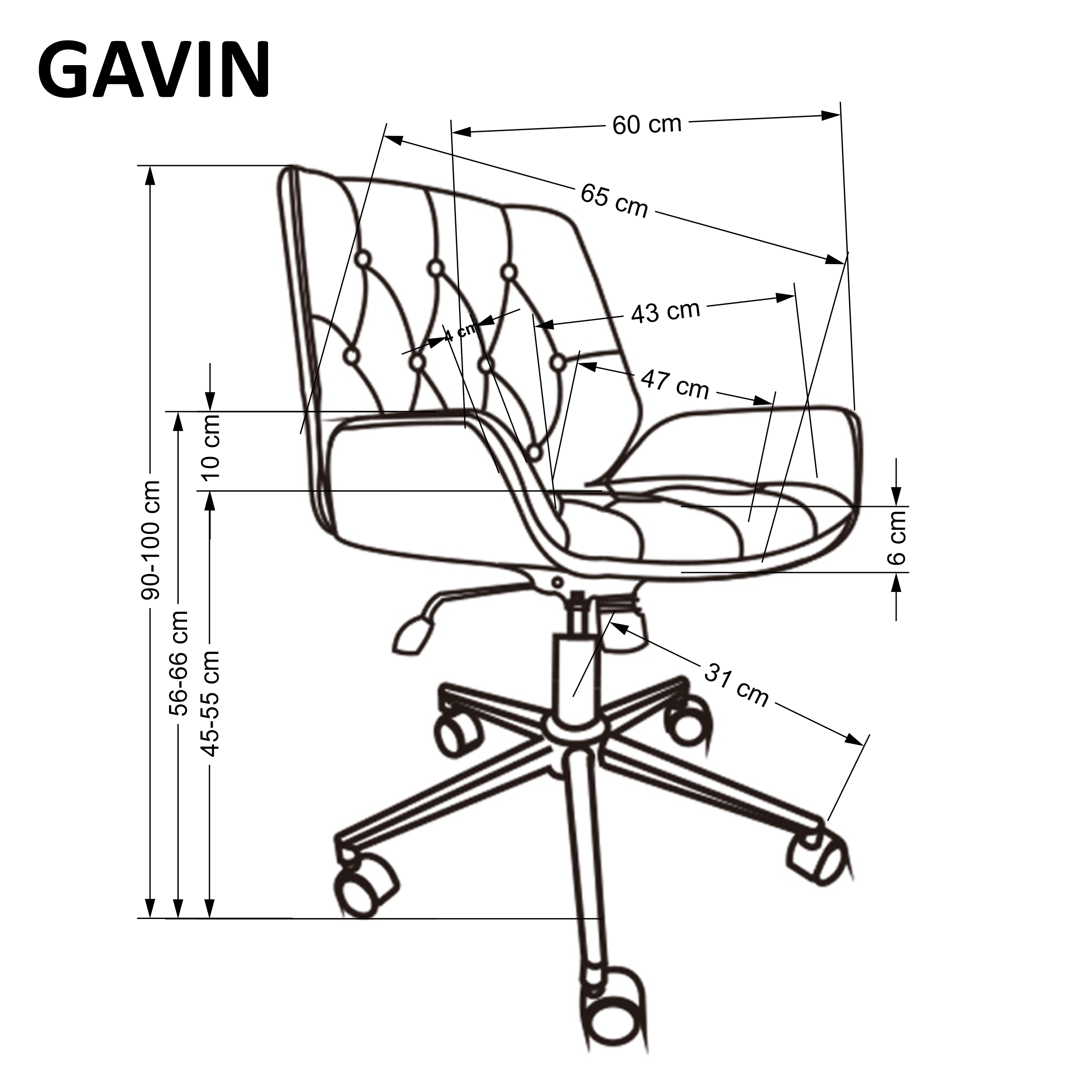 Fotel biurowy Gavin - orzechowy / czarny fotel biurowy gavin - orzechowy / czarny
