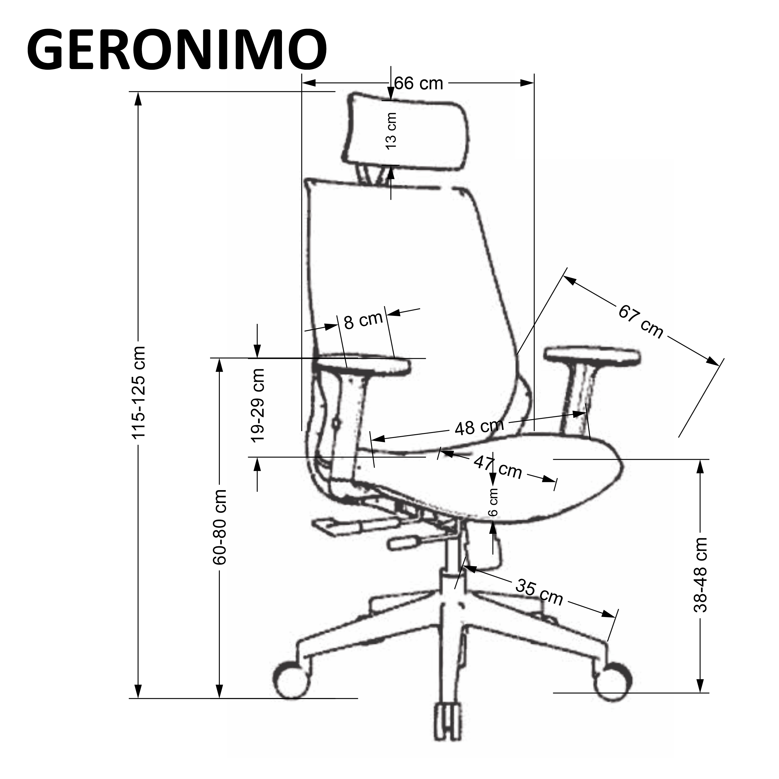 Fotel biurowy Geronimo - czarny fotel biurowy geronimo - czarny