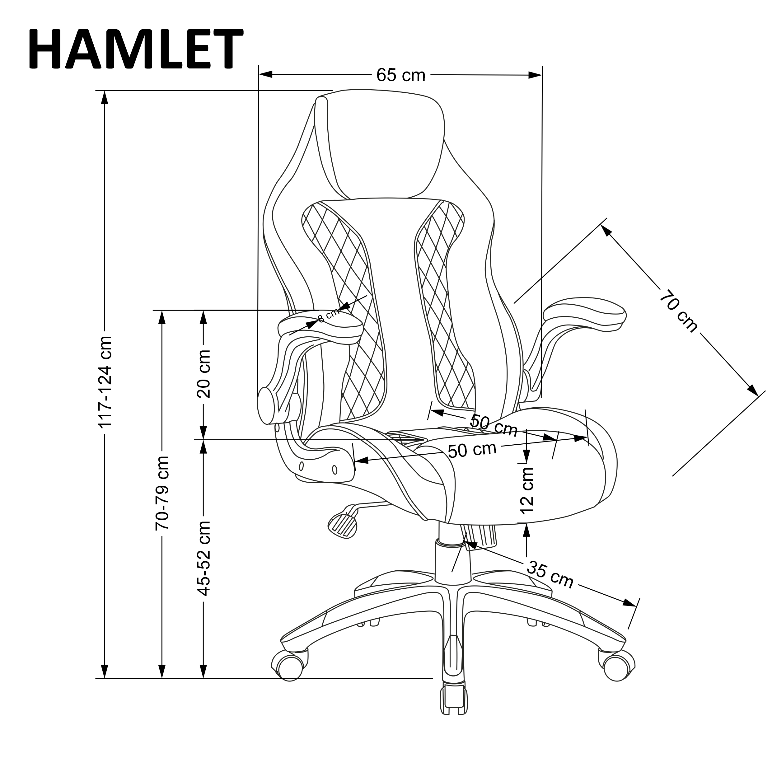 Fotel biurowy Hamlet - czarny / popielaty fotel biurowy hamlet - czarny / popielaty