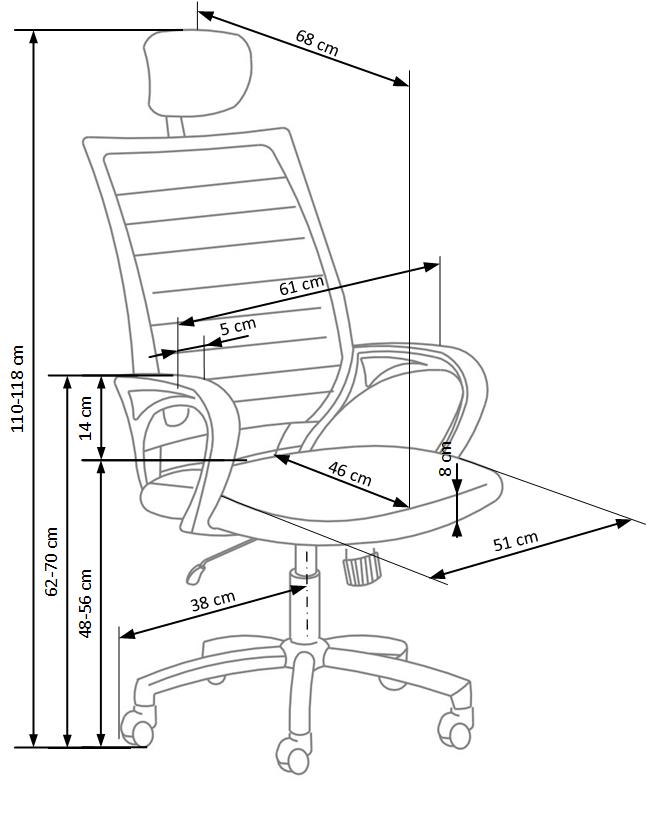 Fotel biurowy Socket z podłokietnikami - biały / czarny fotel biurowy na kółkach