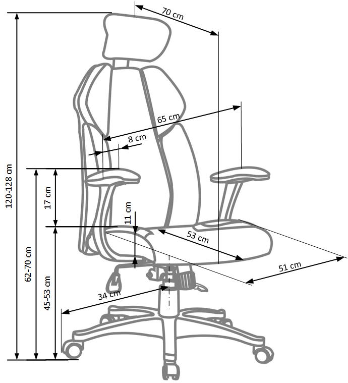 Fotel gamingowy Chrono z podłokietnikami - czarny / biały fotel do biura