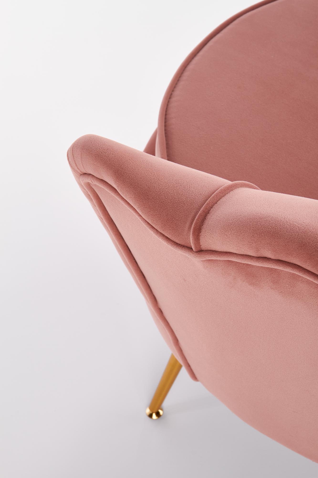 Fotel muszelka Amorinito jasny różowy/złoty fotel muszelka amorinito jasny różowy/złoty