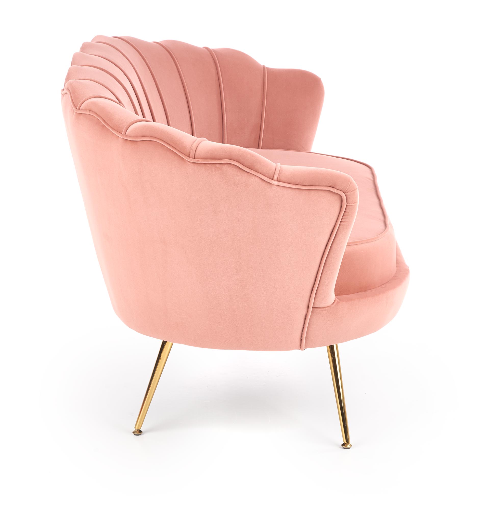 Fotel muszelka Amorinito jasny różowy/złoty fotel muszelka amorinito jasny różowy/złoty