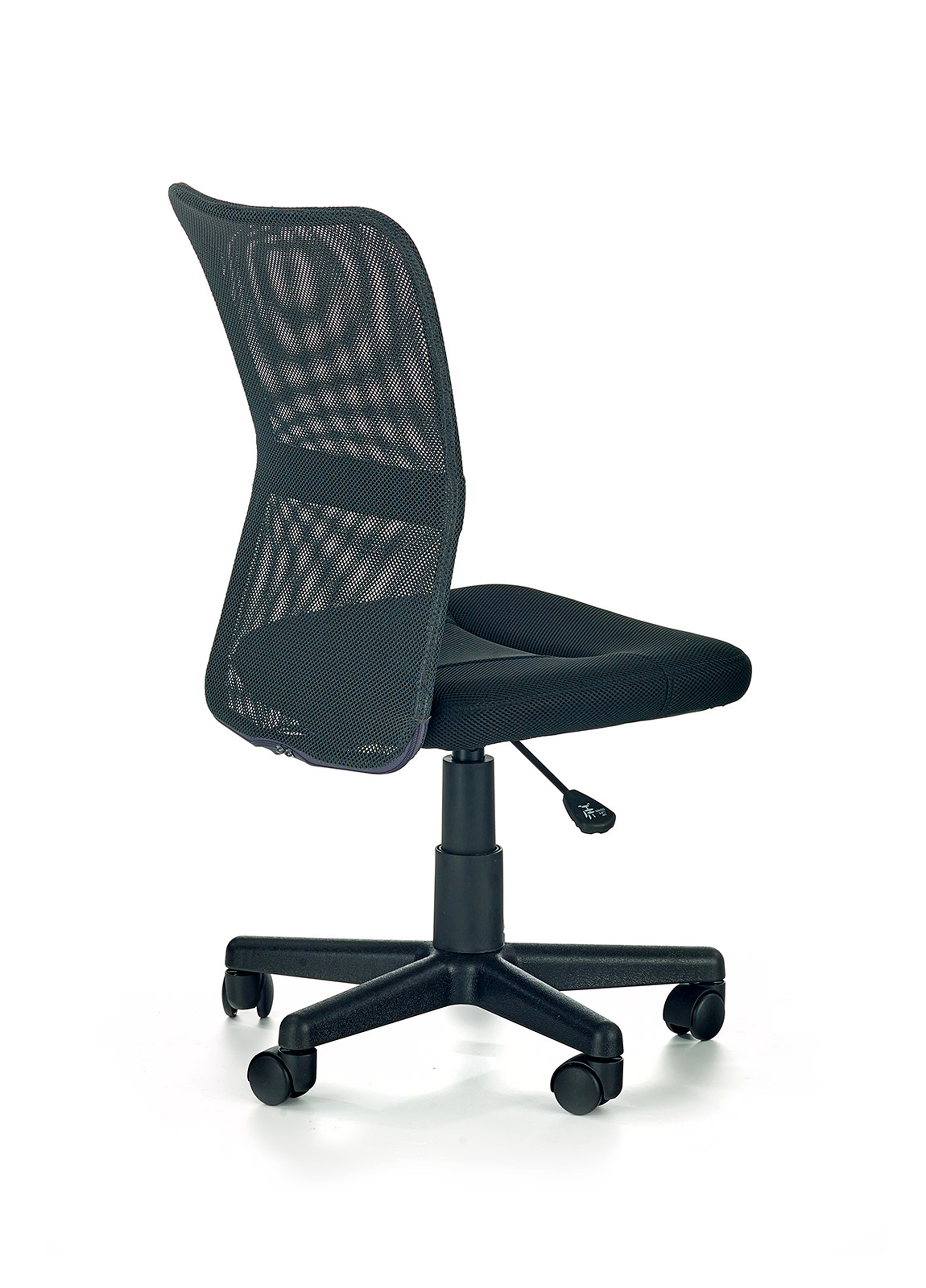 Fotel biurowy Dingo - popiel / czarny fotel z siatką na oparciu