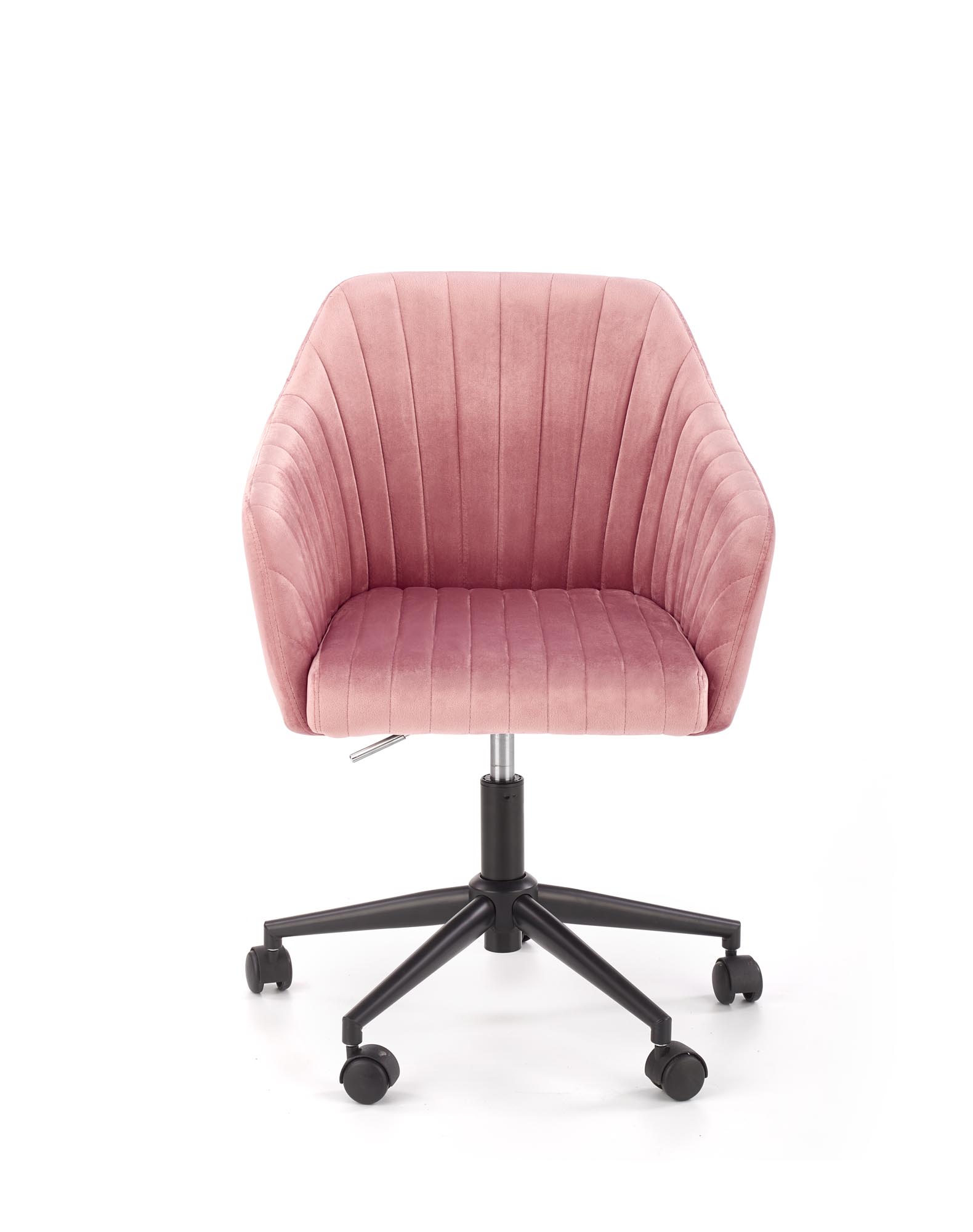 Fotel obrotowy Fresco - różowy velvet różowy forel biurowy