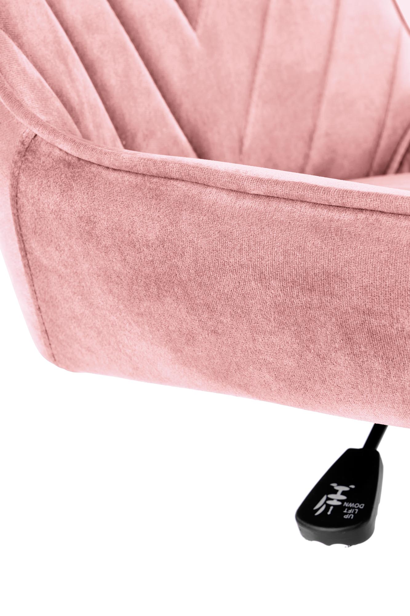 Fotel obrotowy Rico - różowy velvet fotel obrotowy rico - różowy velvet