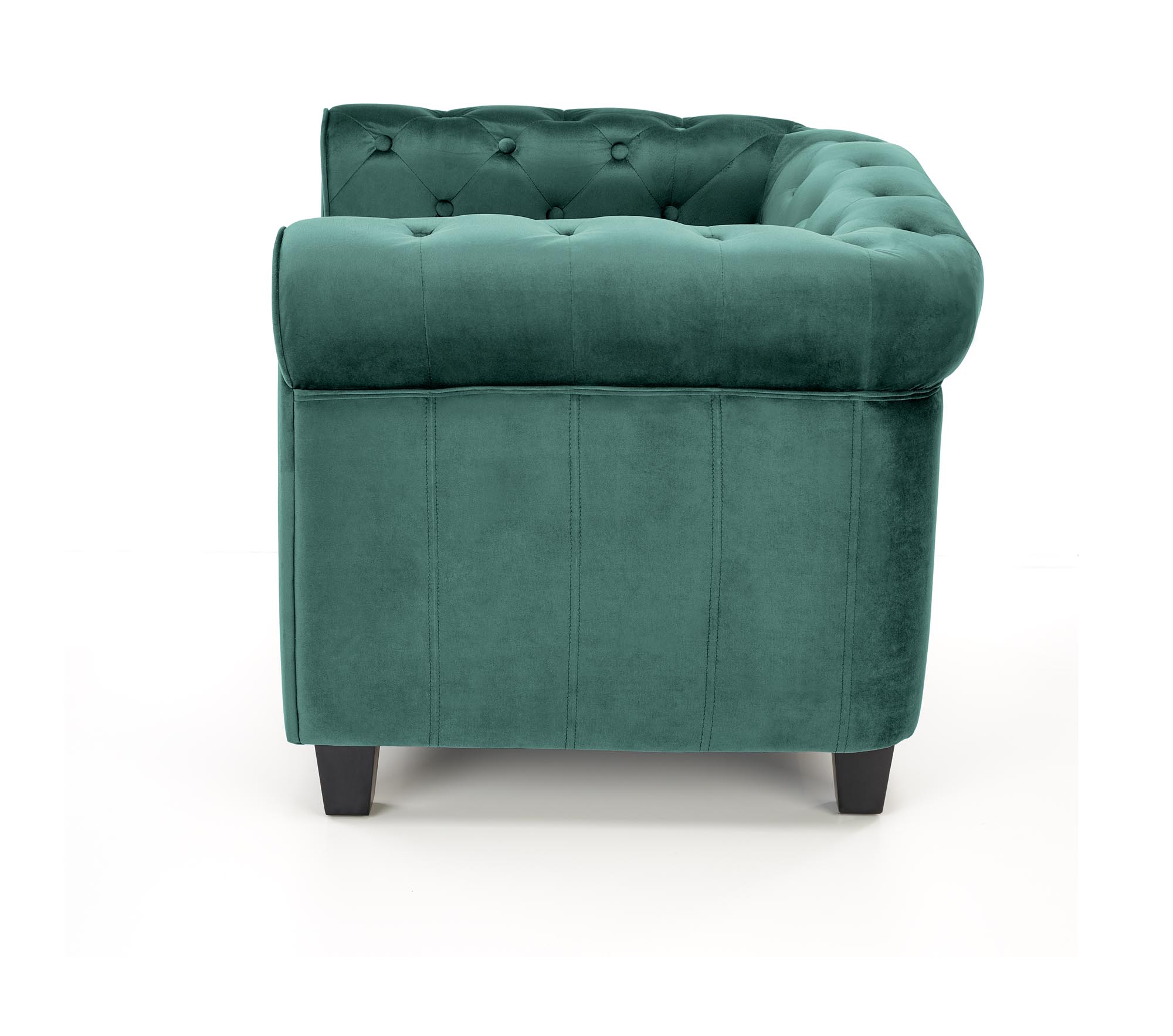 Fotel wypoczynkowy Eriksen - ciemny zielony / czarny fotel wypoczynkowy eriksen - ciemny zielony / czarny