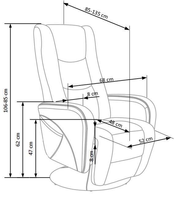 Fotel z funkcją masażu Pulsar cappucino fotel z funkcją masażu pulsar cappucino