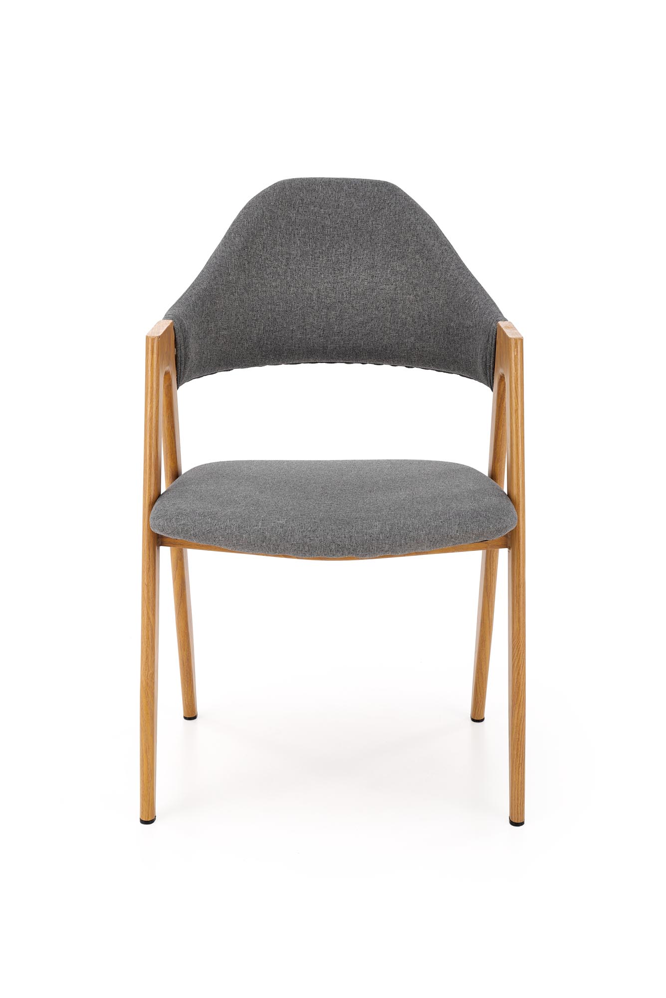 Krzesło tapicerowane K344 - popielate popielate krzesło