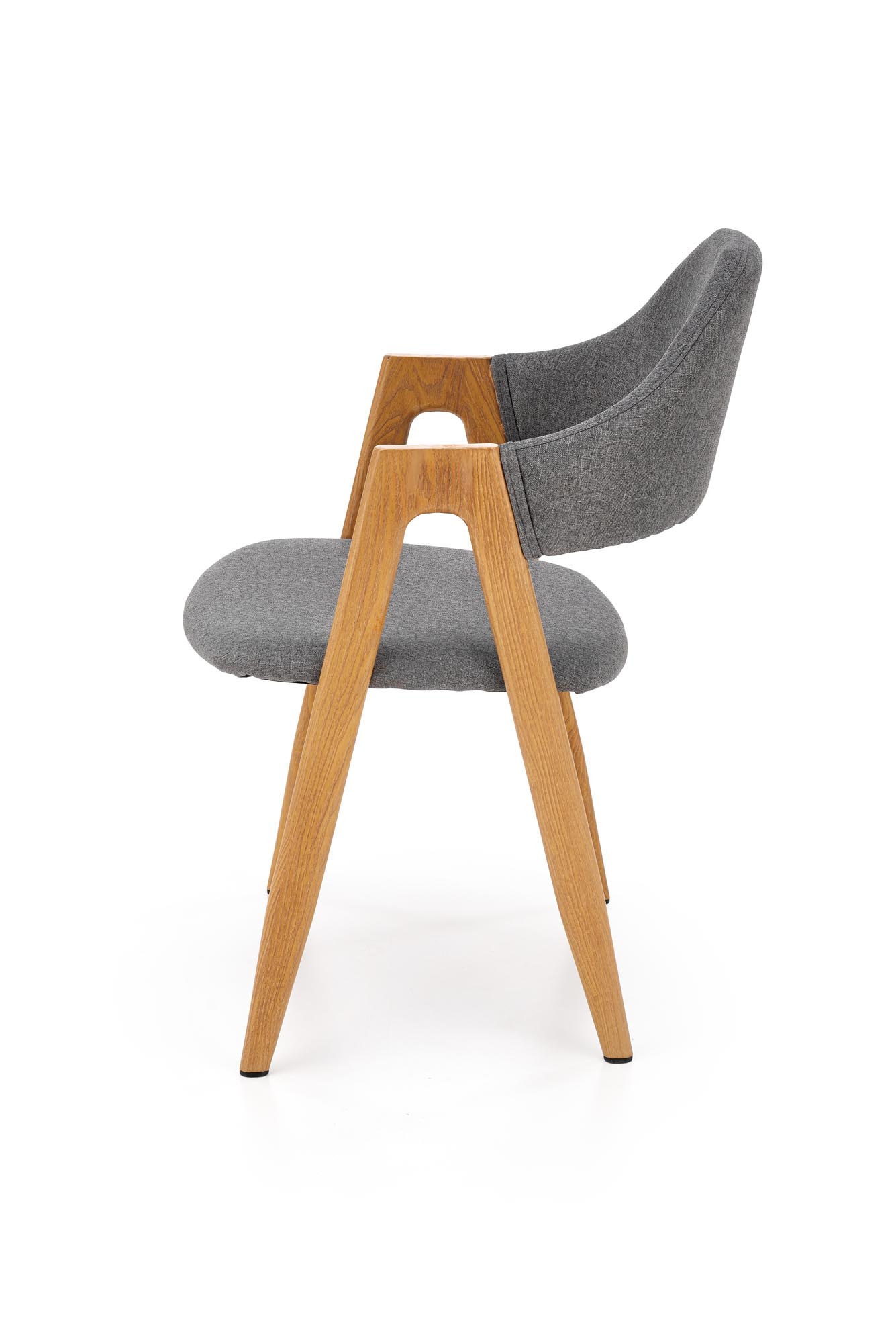 Krzesło tapicerowane K344 - popielate szare krzesło do salonu