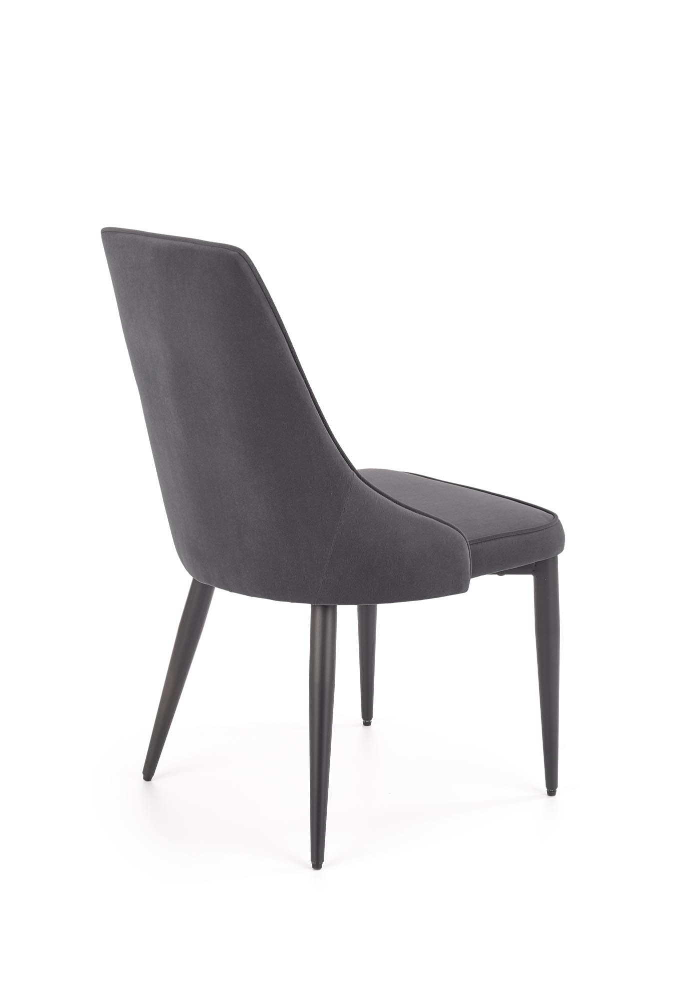 Krzeszło tapicerowane K365 - popiel szare krzesło do salonu