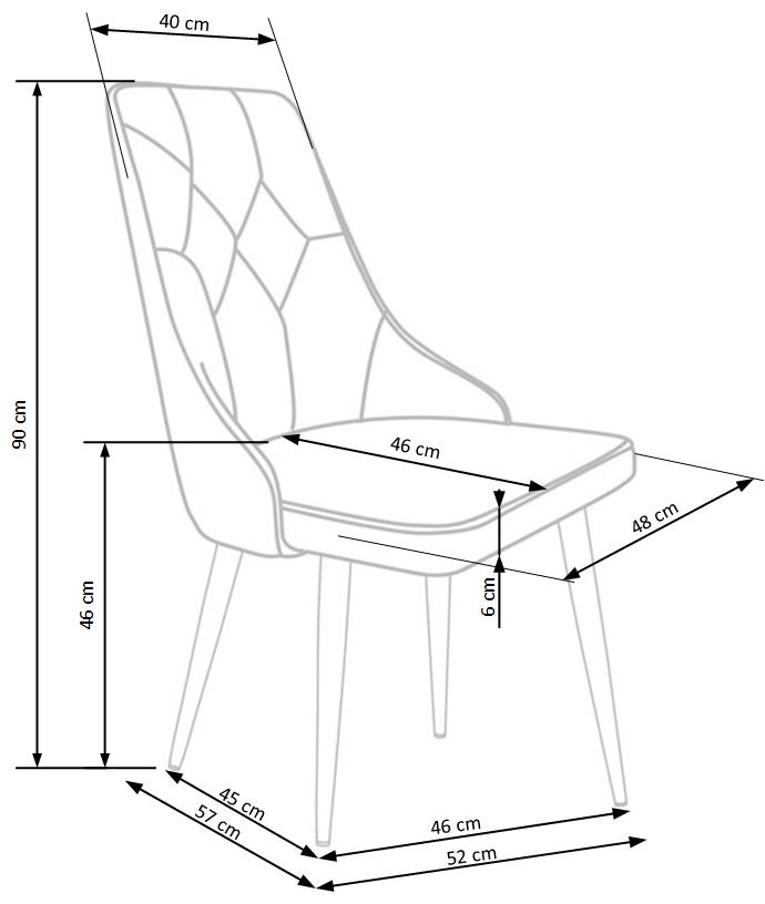 Krzeszło tapicerowane K365 - popiel k365 krzesło popiel