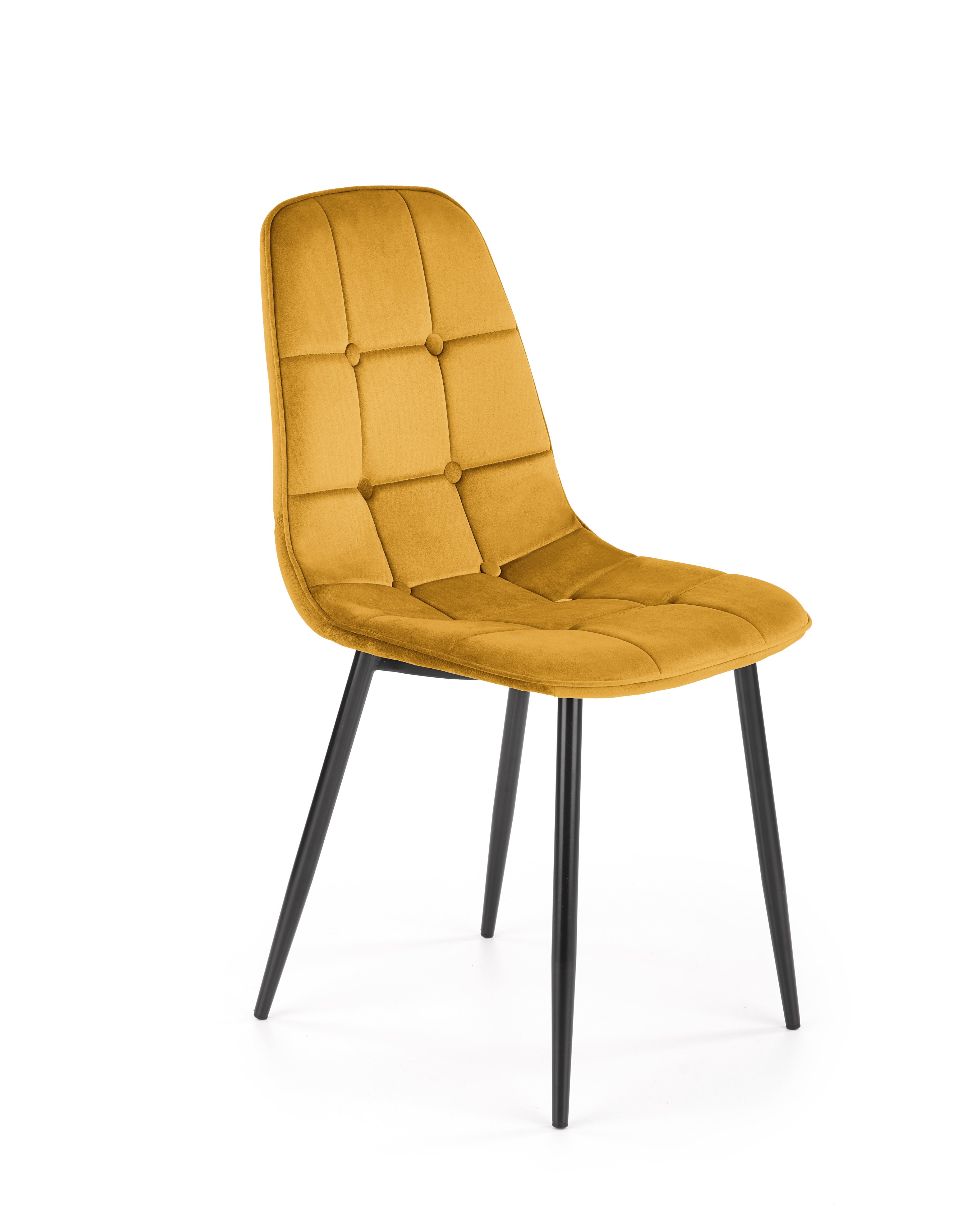 Krzesło tapicerowane K417 - musztardowy velvet k417 krzesło musztardowy velvet (1p=4szt)