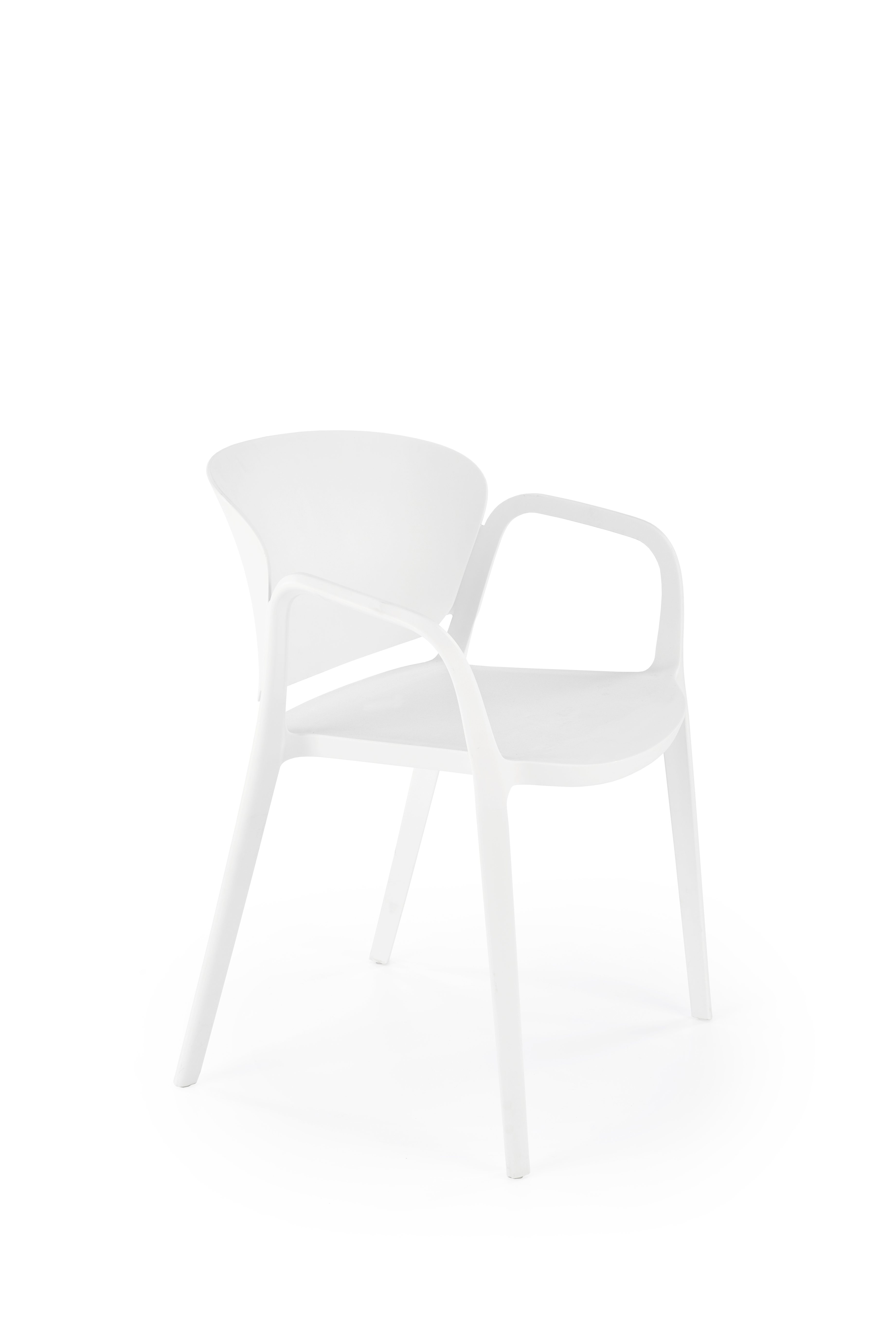 Krzesło z tworzywa sztucznego K491 - biały k491 krzesło plastik biały (1p=4szt)