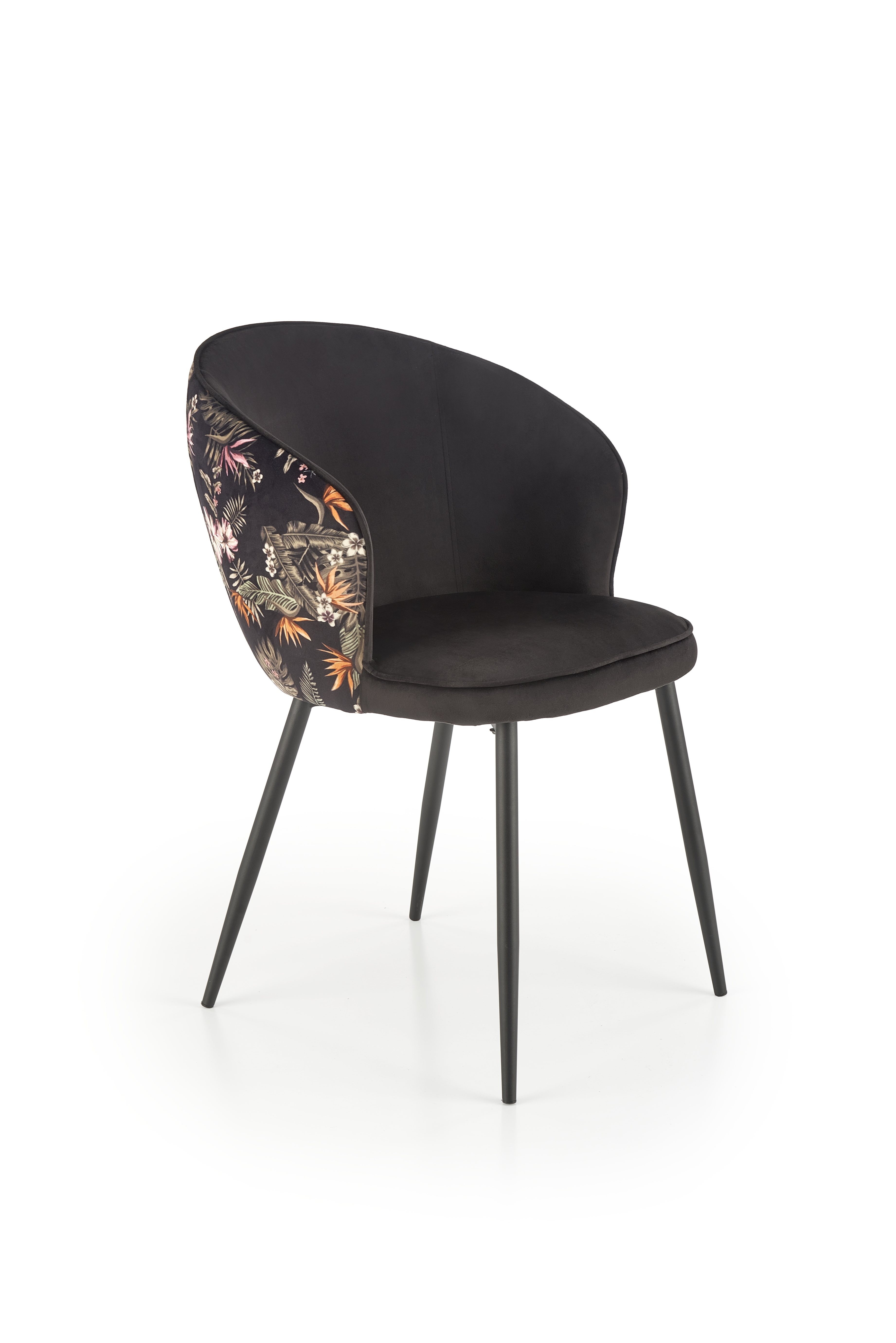 Krzesło tapicerowane K506 - czarny k506 krzesło wielobarwny