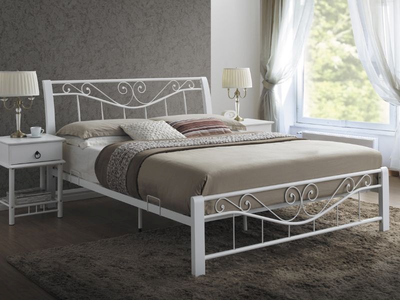 Klasyczne łóżko Parma 160x200 - biały klasyczne łóżko parma 160x200 - biały