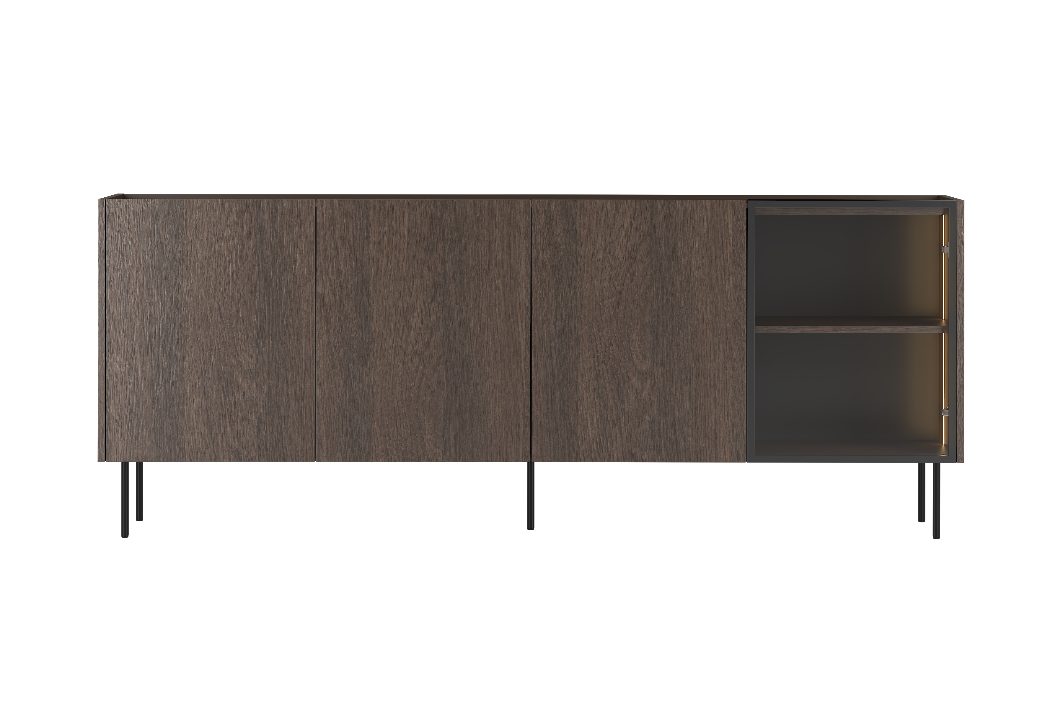 Komoda Dunari 220 cm czterodrzwiowa - dąb dunin