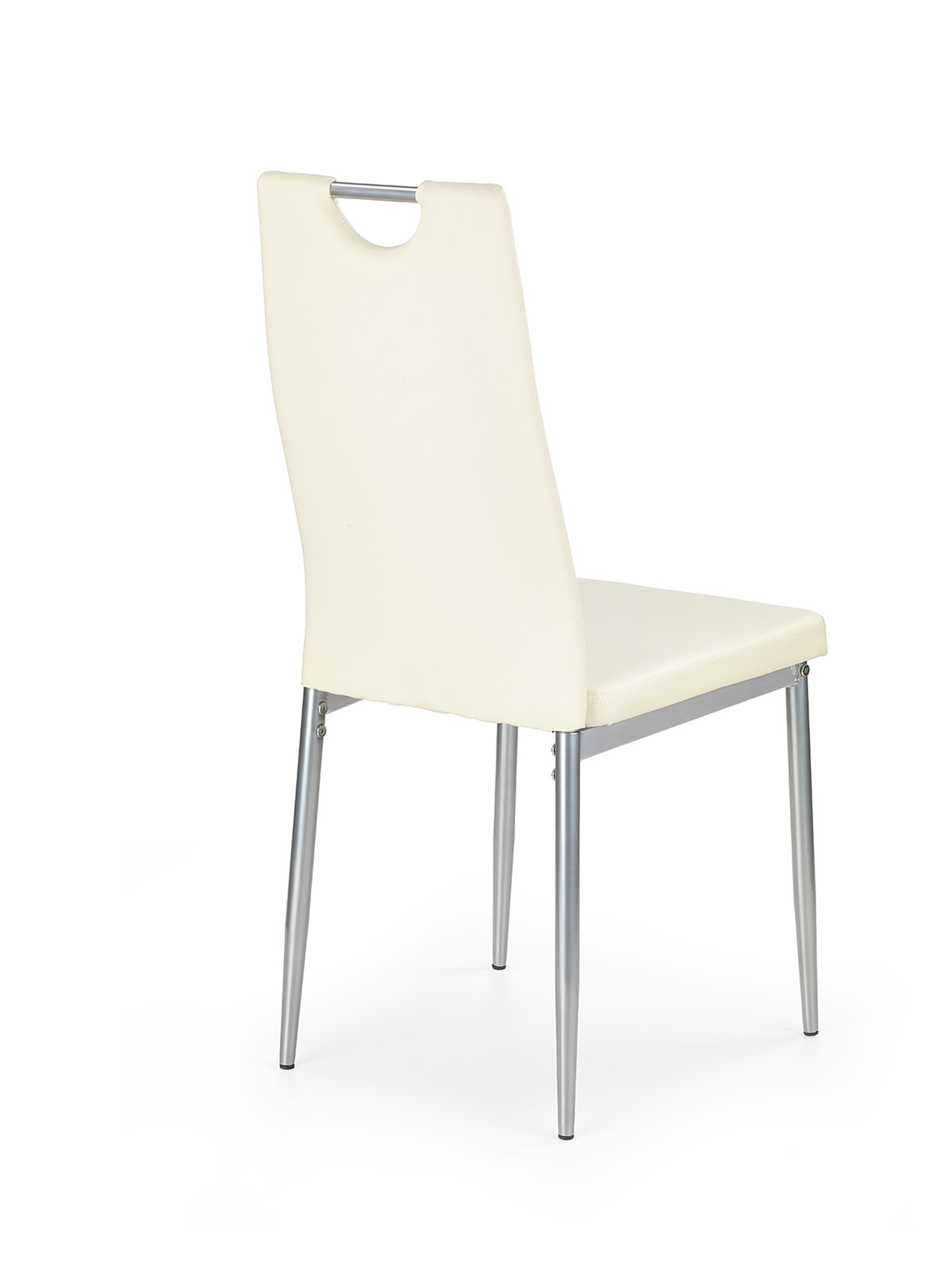 Krzesło tapicerowane do jadalni K202 z metalowymi nogami - kremowy krzesło do jadalni k202 kremowe