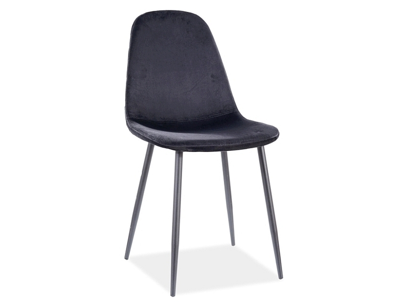 Krzesło tapicerowane Fox Velvet - czarny Krzesło tapicerowane Fox Velvet - czarny