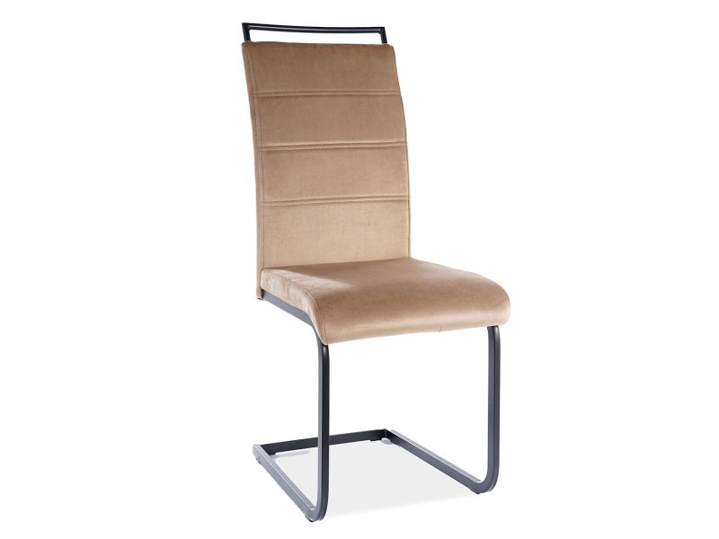 Krzesło tapicerowane H441 Velvet - beż / czarny Krzesło tapicerowane H441 Velvet - beż / czarny
