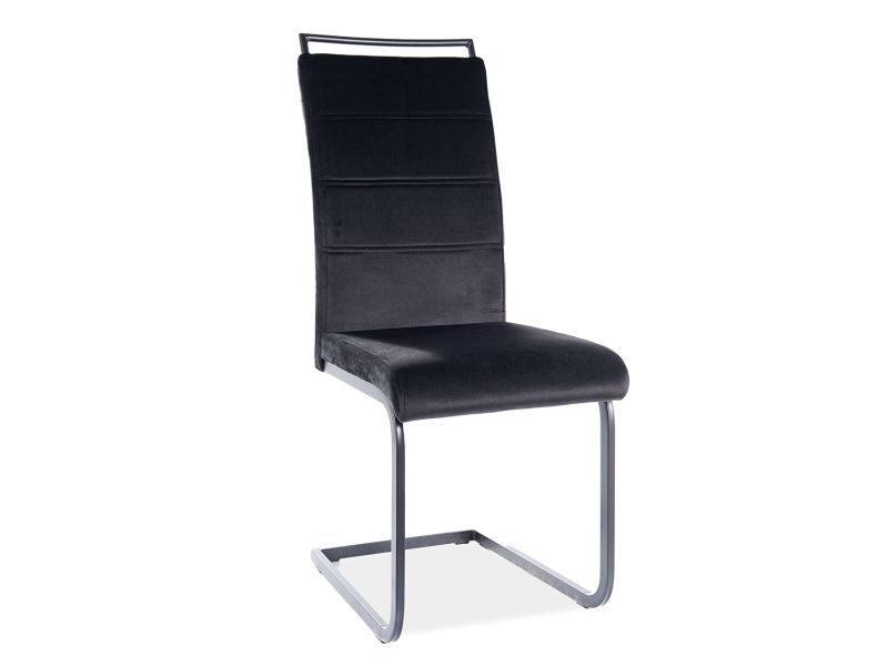 Krzesło tapicerowane H441 Velvet - zielony Bluvel 78 / czarne nogi Krzesło tapicerowane H441 Velvet - zielony Bluvel 78 / czarne nogi