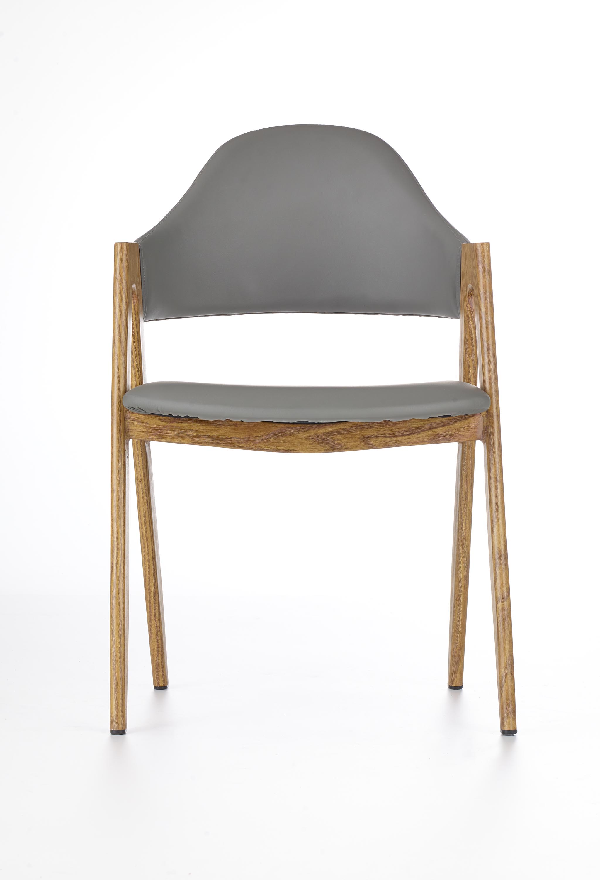 Krzesło tapicerowane K247 - popiel / ekoskóra / dąb miodowy Krzesło tapicerowane K247 - popiel / ekoskóra / dąb miodowy