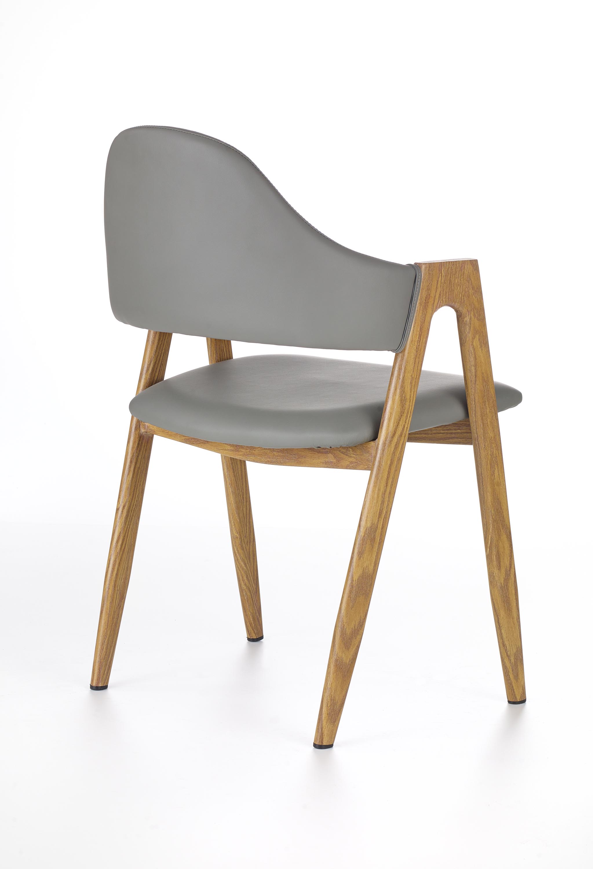 Krzesło tapicerowane K247 - popiel / ekoskóra / dąb miodowy Krzesło tapicerowane K247 - popiel / ekoskóra / dąb miodowy