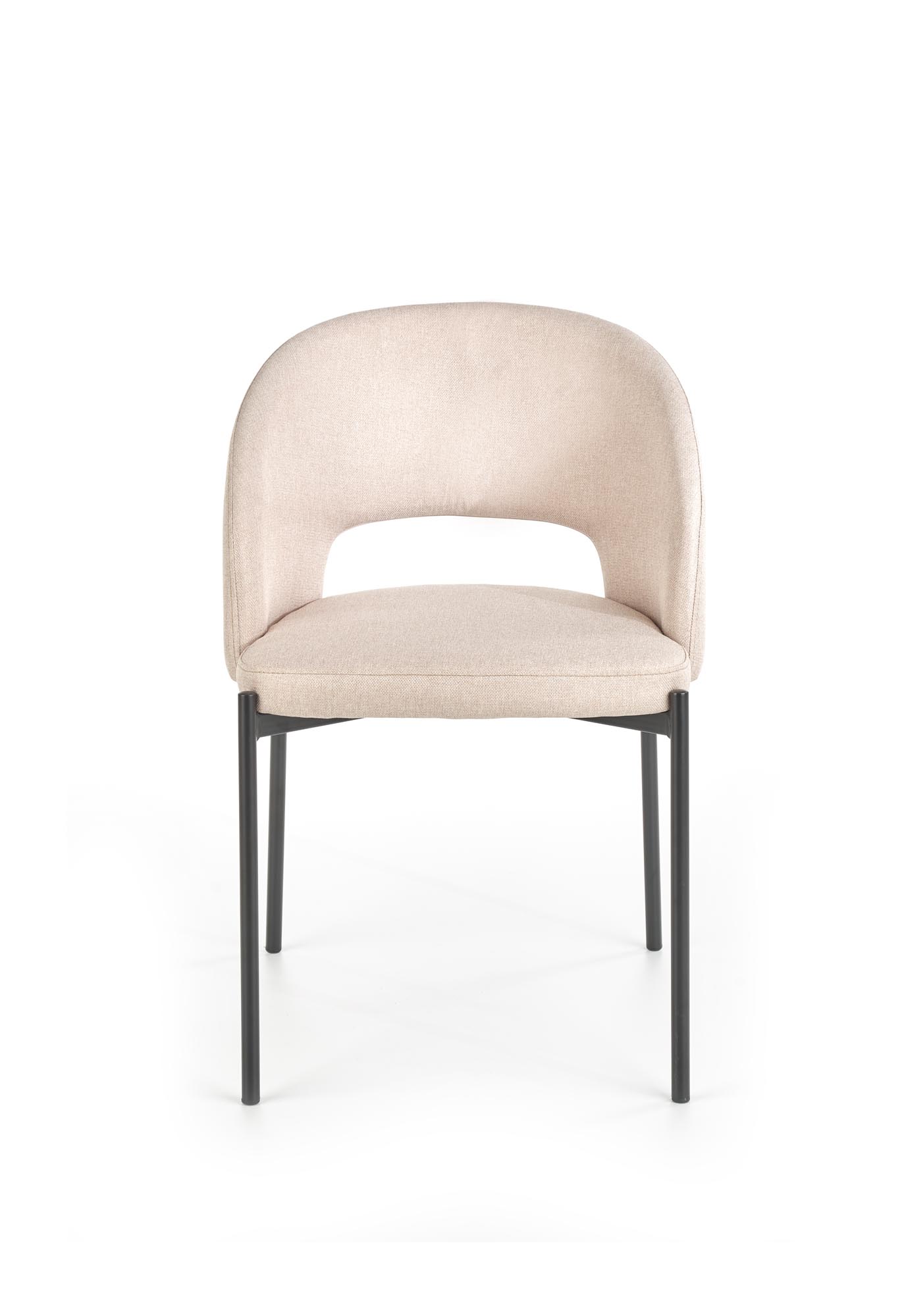 Krzesło tapicerowane K373 na metalowych nogach - beżowy krzesło k373 - beżowy