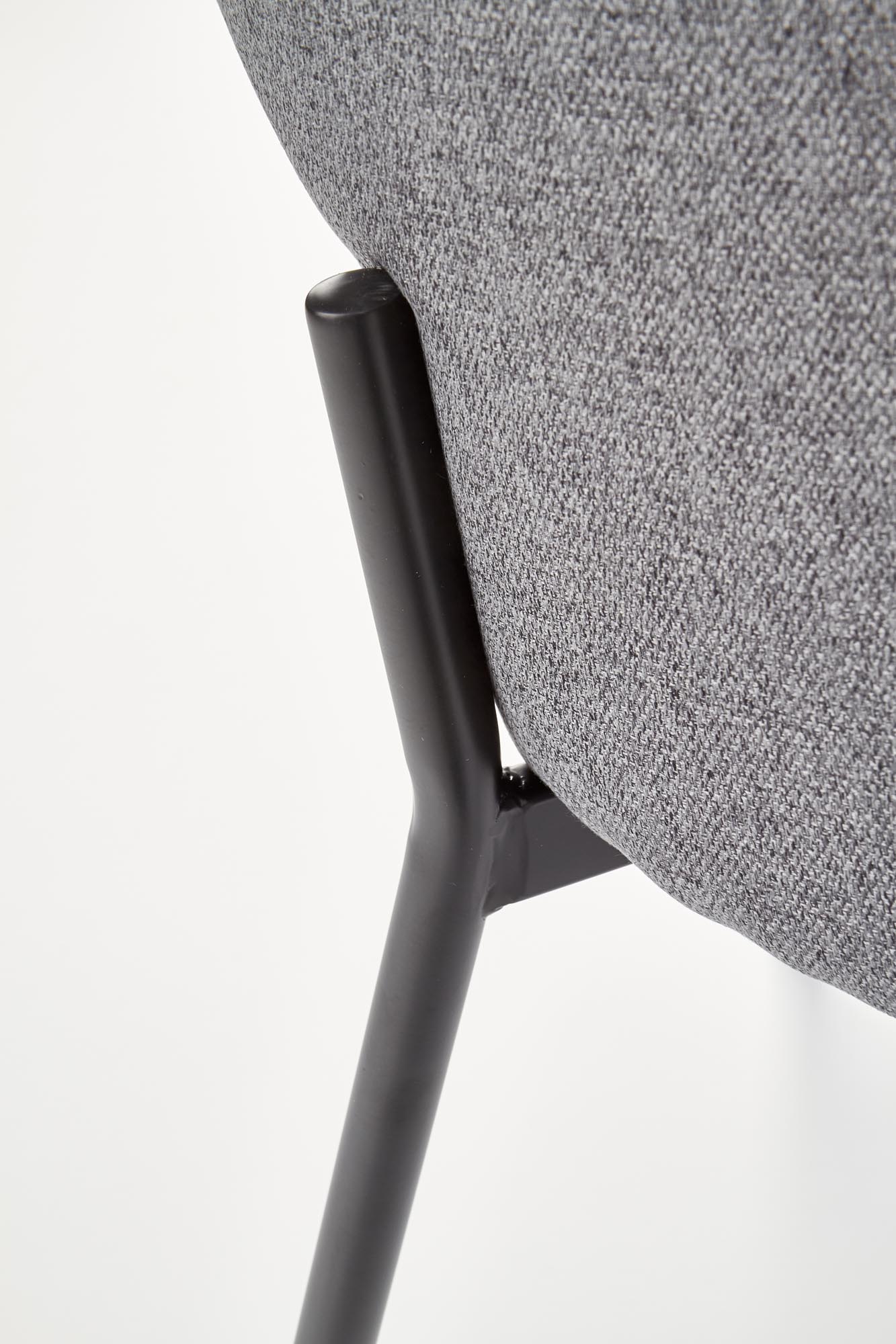 Krzesło tapicerowane K373 na metalowych nogach - popielaty krzesło k373 - popielaty