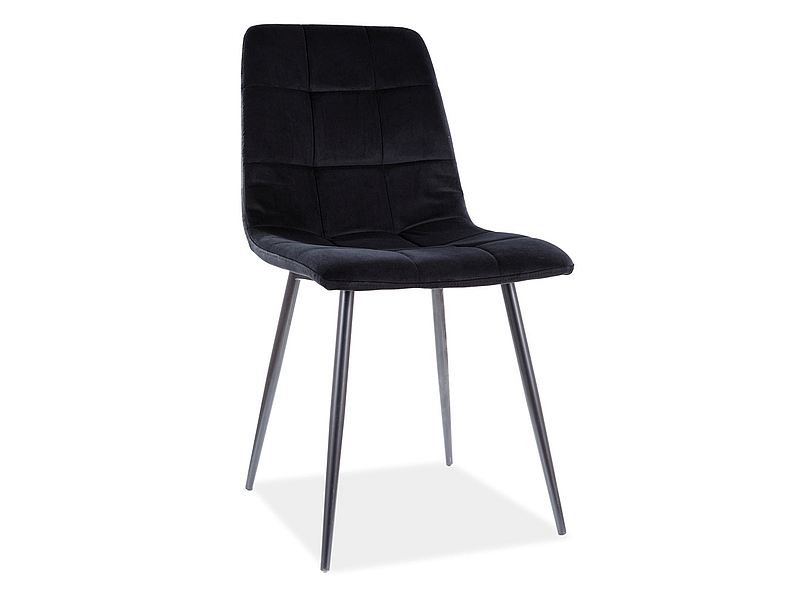 Krzesło tapicerowane Mila - czarny / Matt Velvet 99 Krzesło tapicerowane Mila - czarny / Matt Velvet 99